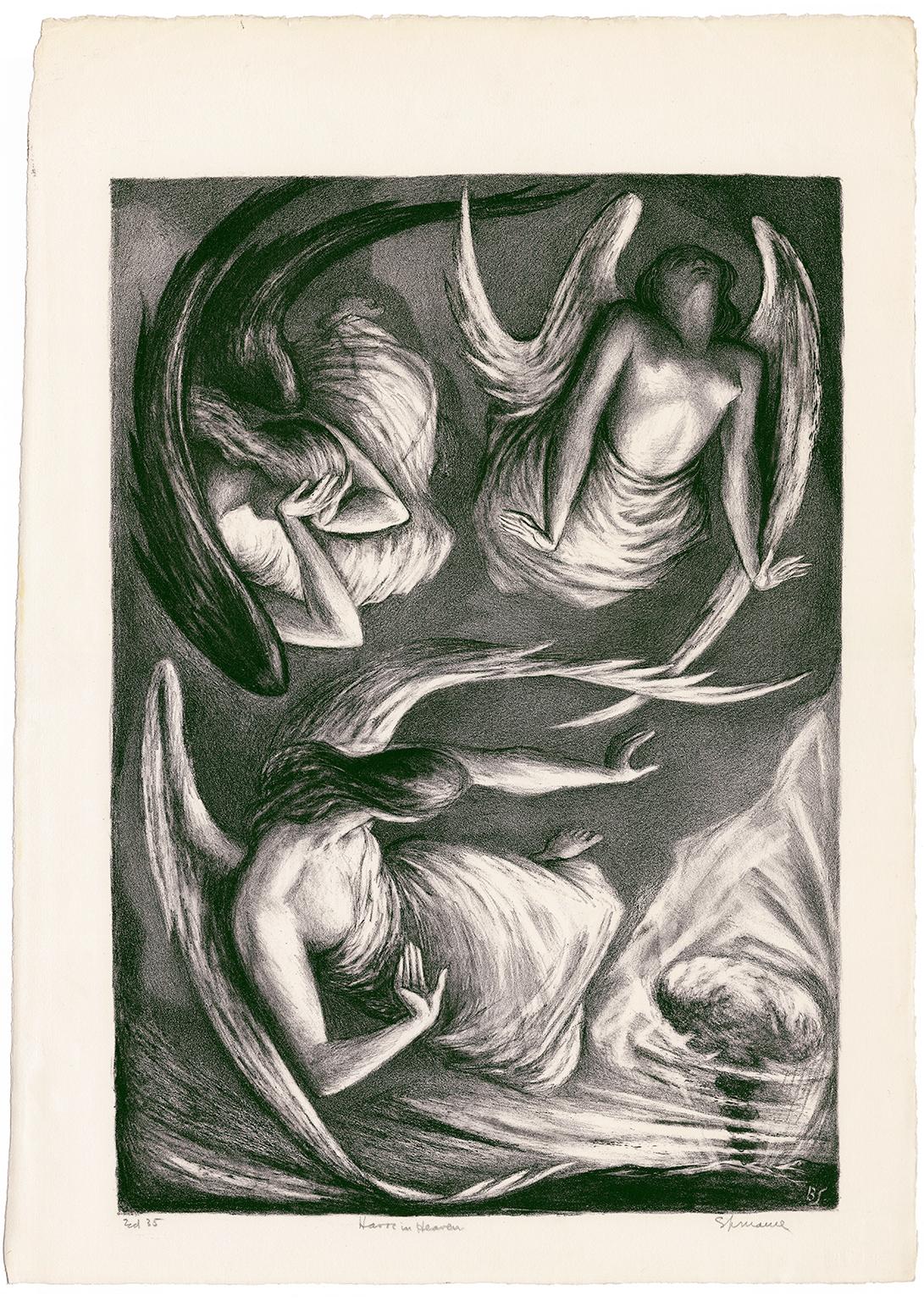 'Havoc in Heaven' — Mid-Century Modernism - Print by Benton Murdoch Spruance