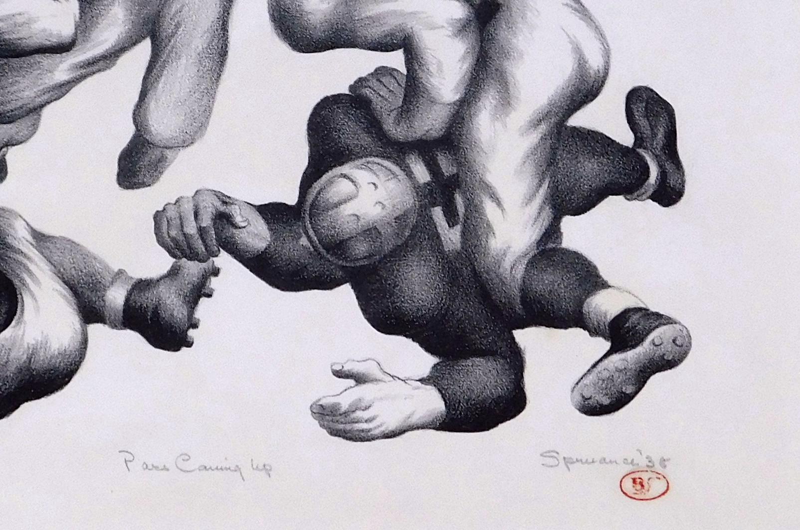 Lithographie originale créée en 1935 par l'artiste de Pennsylvanie - Benton Spruance.
Intitulé 