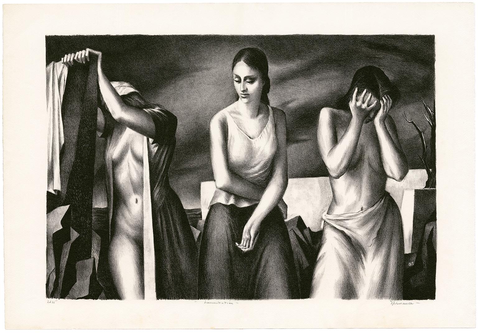 'The Lamentation'  — Mid-century Modernism - Print by Benton Murdoch Spruance