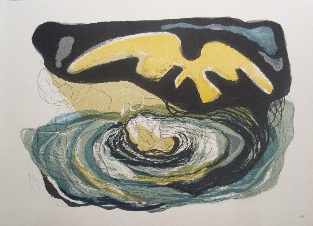 1968 Benton Spruance 'The Vortex from Moby Dick'