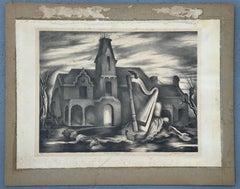 Einst gespielte Harfen (Surrealistische Landschaft)