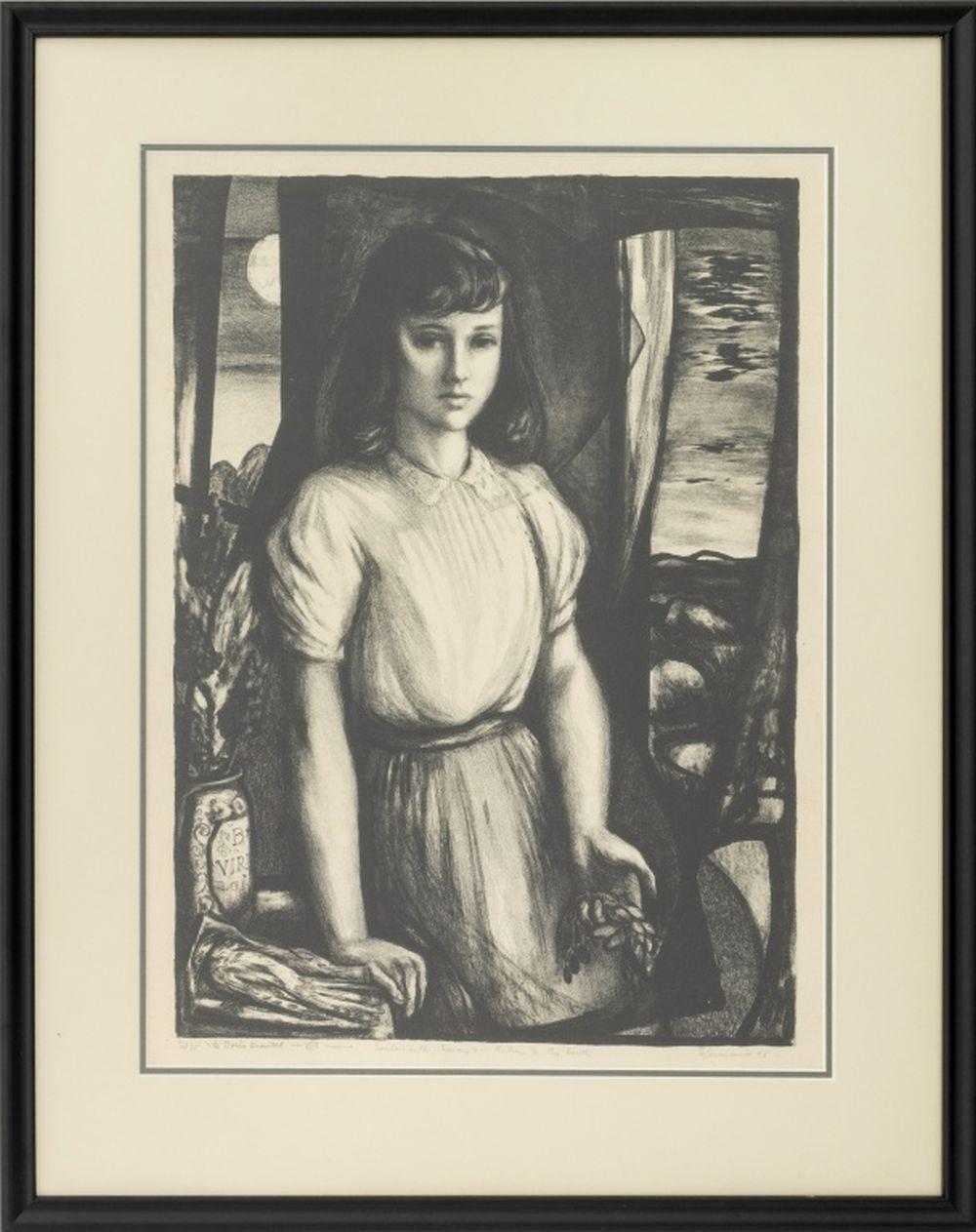 Figurative Print de Benton Spruance - "Eclesiastés Ensayo V - Regreso a la Tierra"
