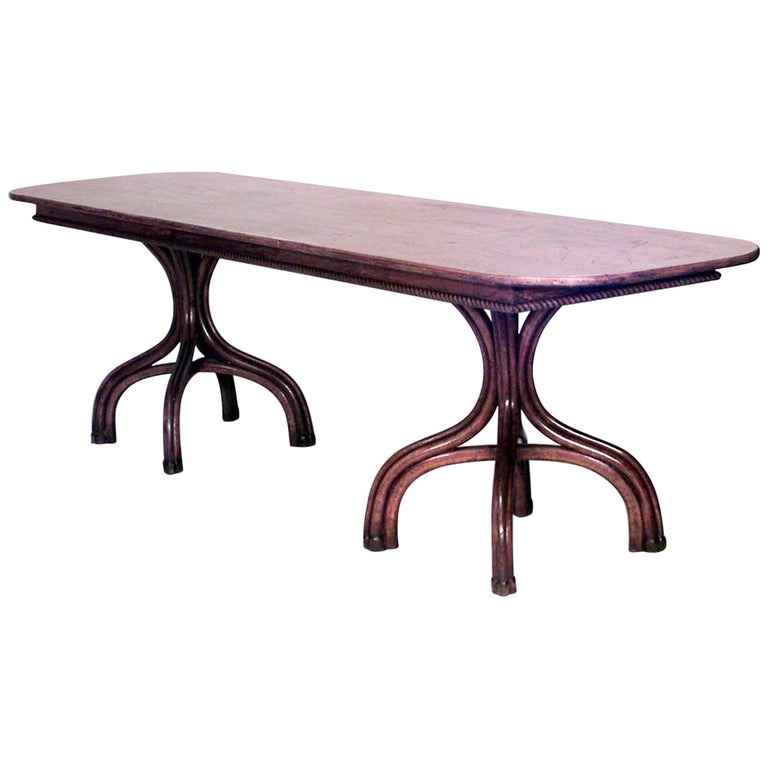 Bentwood '19th-20th Century' Double Pedestal Base Walnut ...