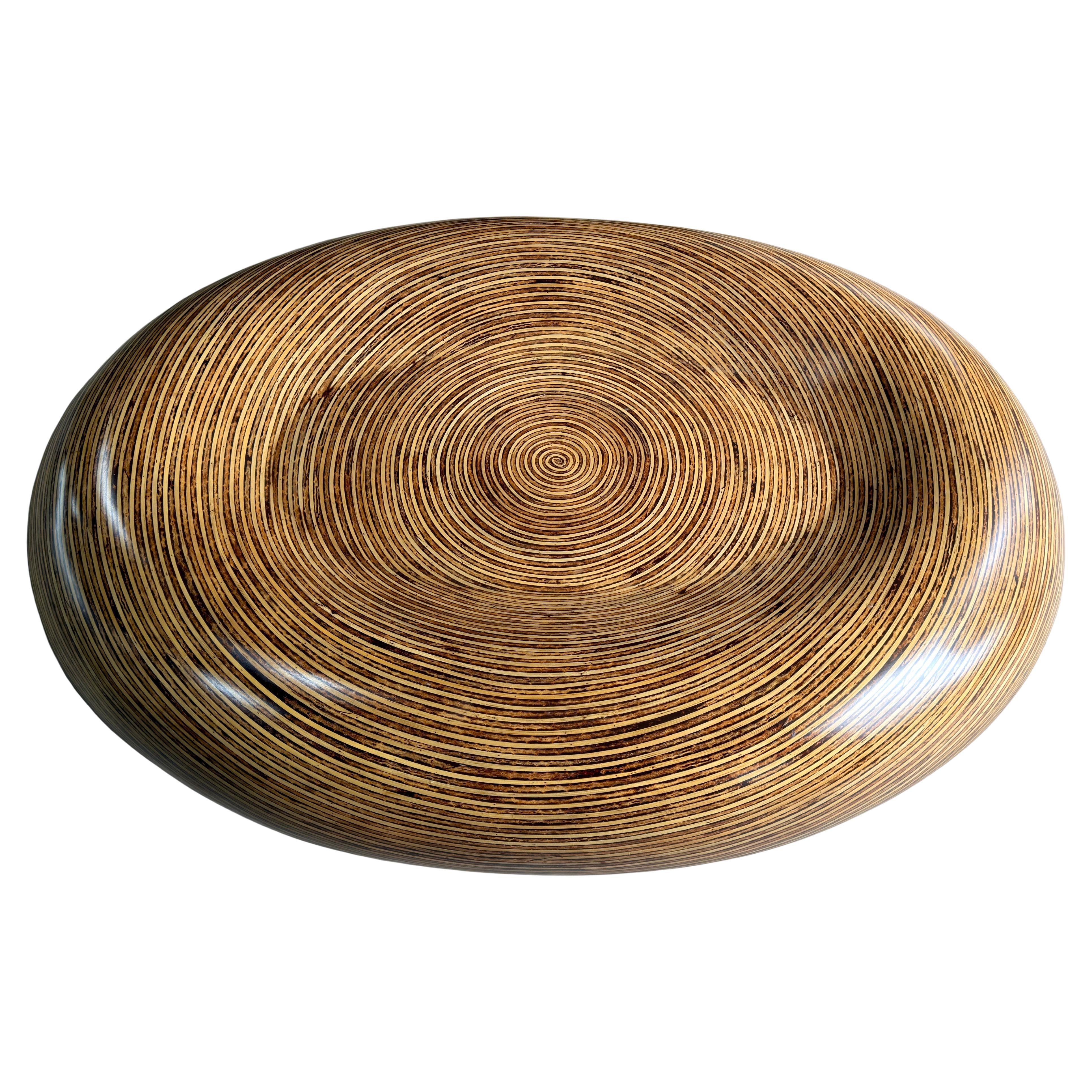 Bentwood & Acrylic 1970s Coffee Table