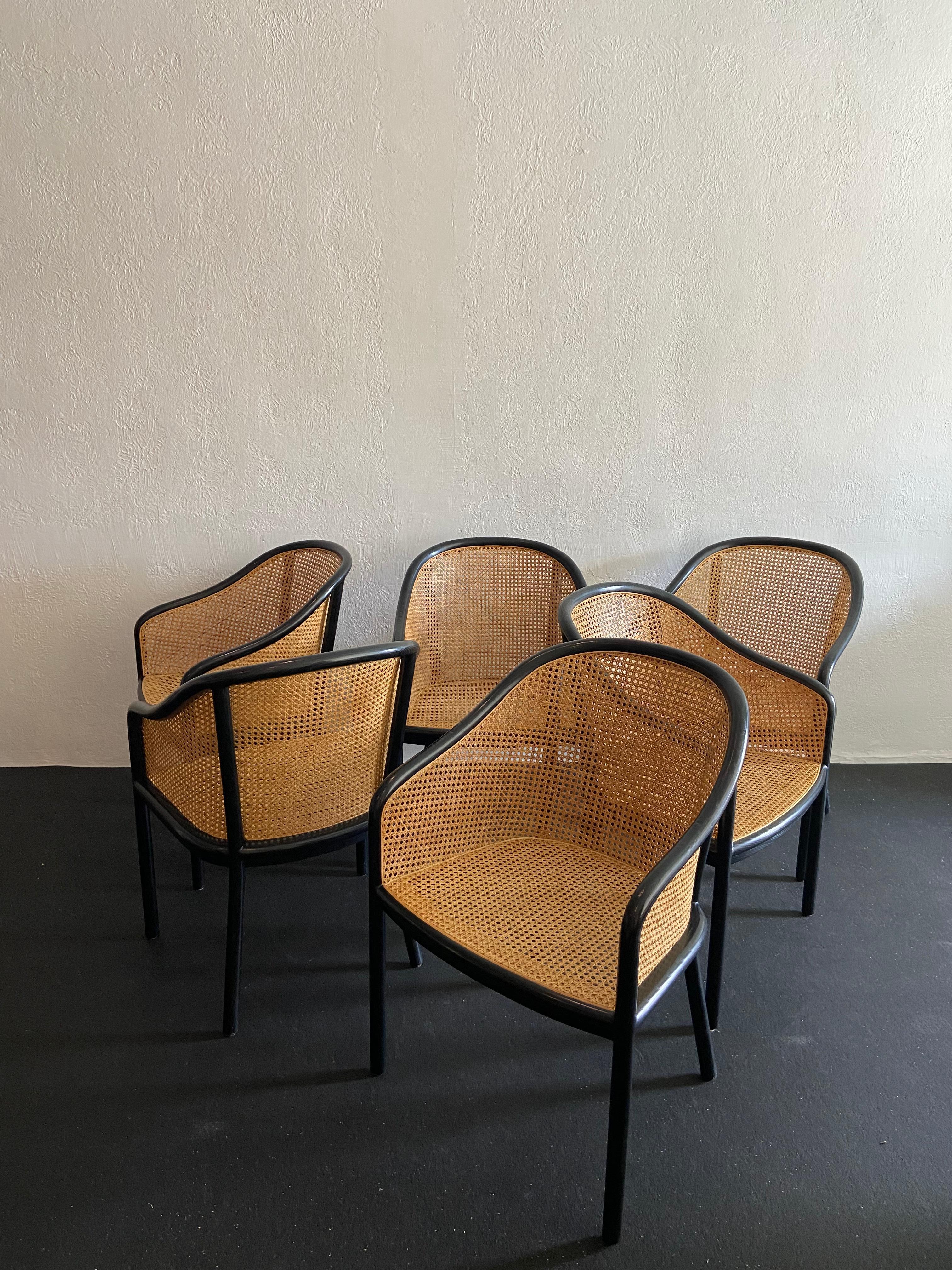 Ward Bennett for Brickel Associates Bentwood and Cane Chairs, a Set of 6 In Good Condition In West Palm Beach, FL