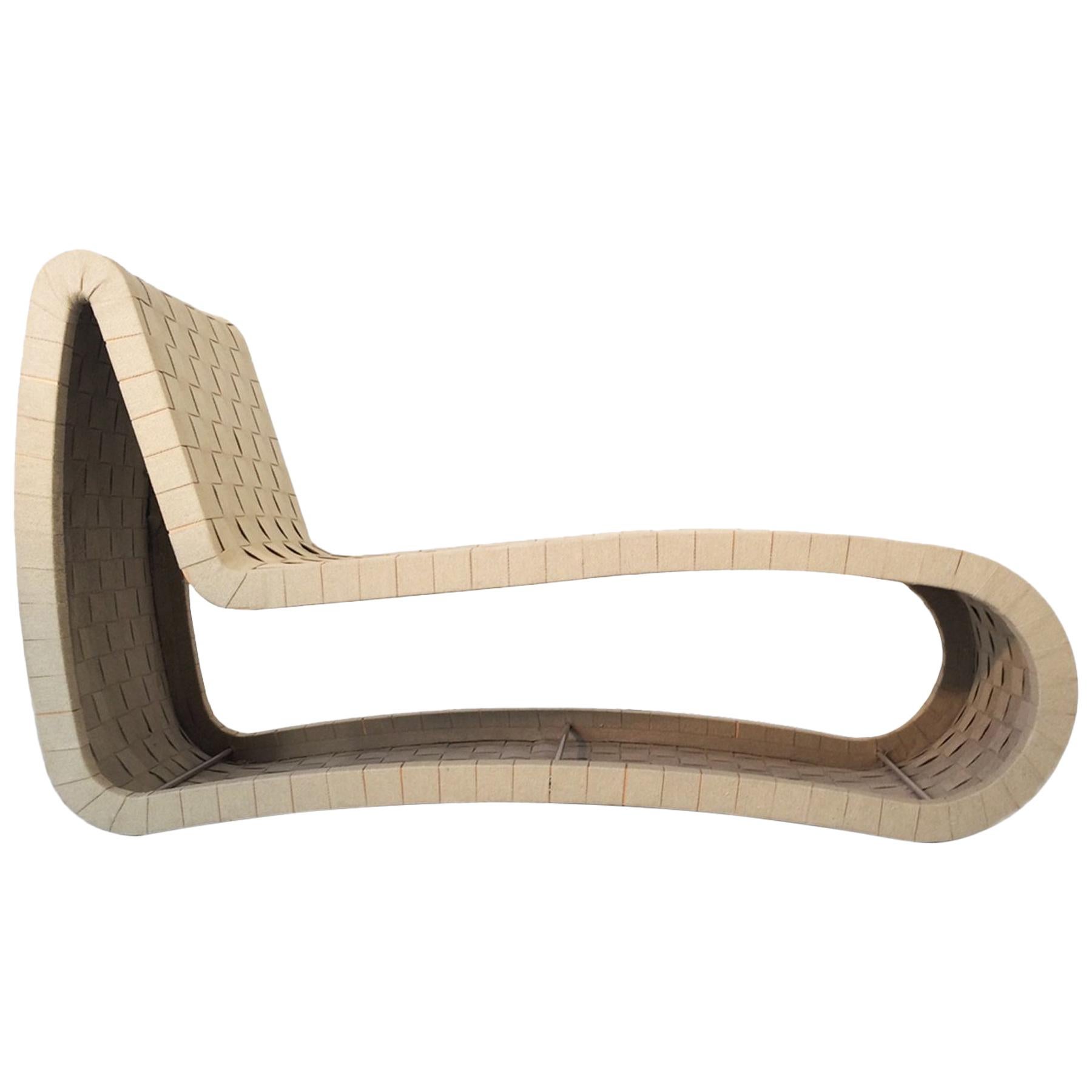 Bentwood and Webbing Midcentury Scandinavian Chaise Longue