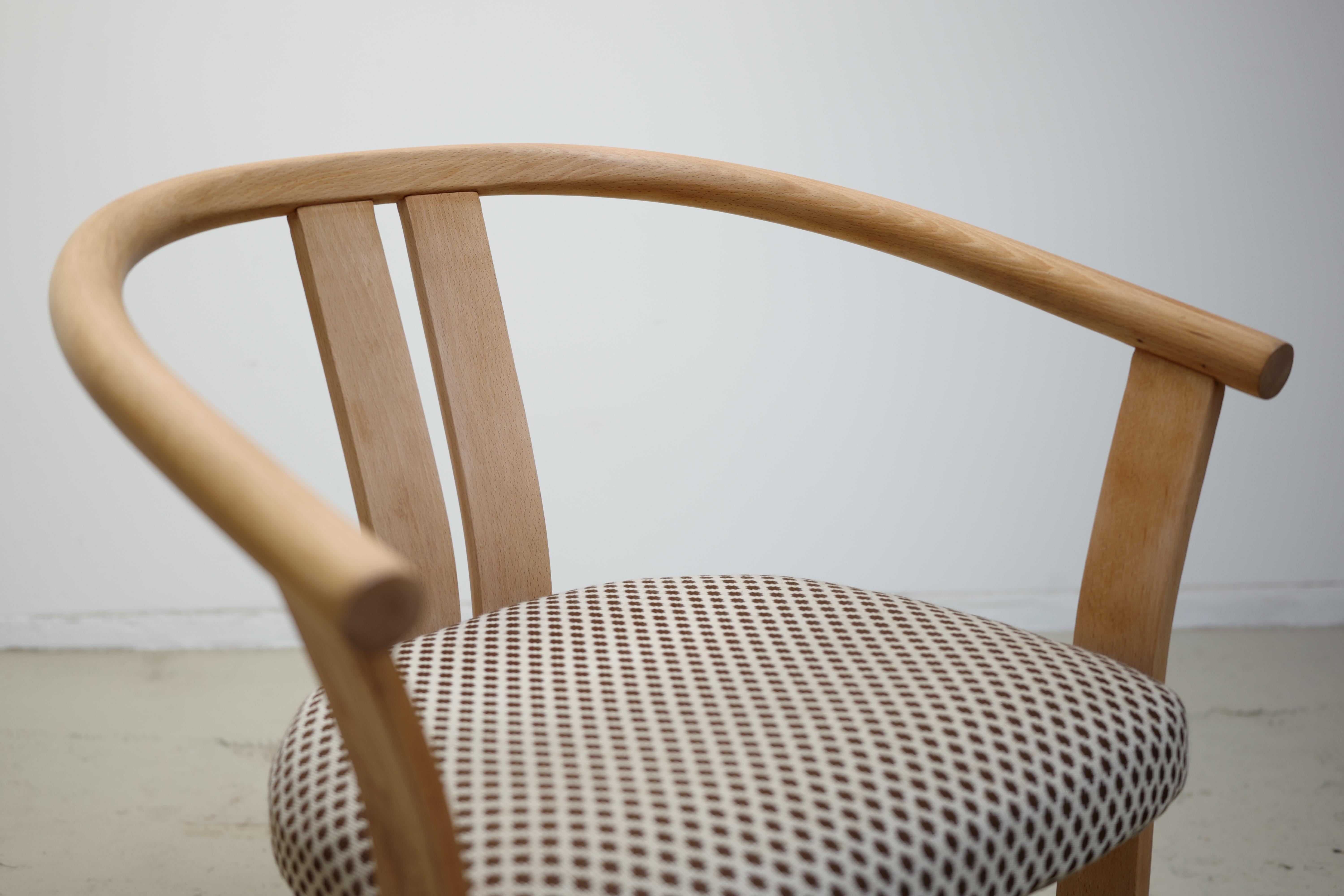 Fabric Bentwood Armchair by Akita Mokko
