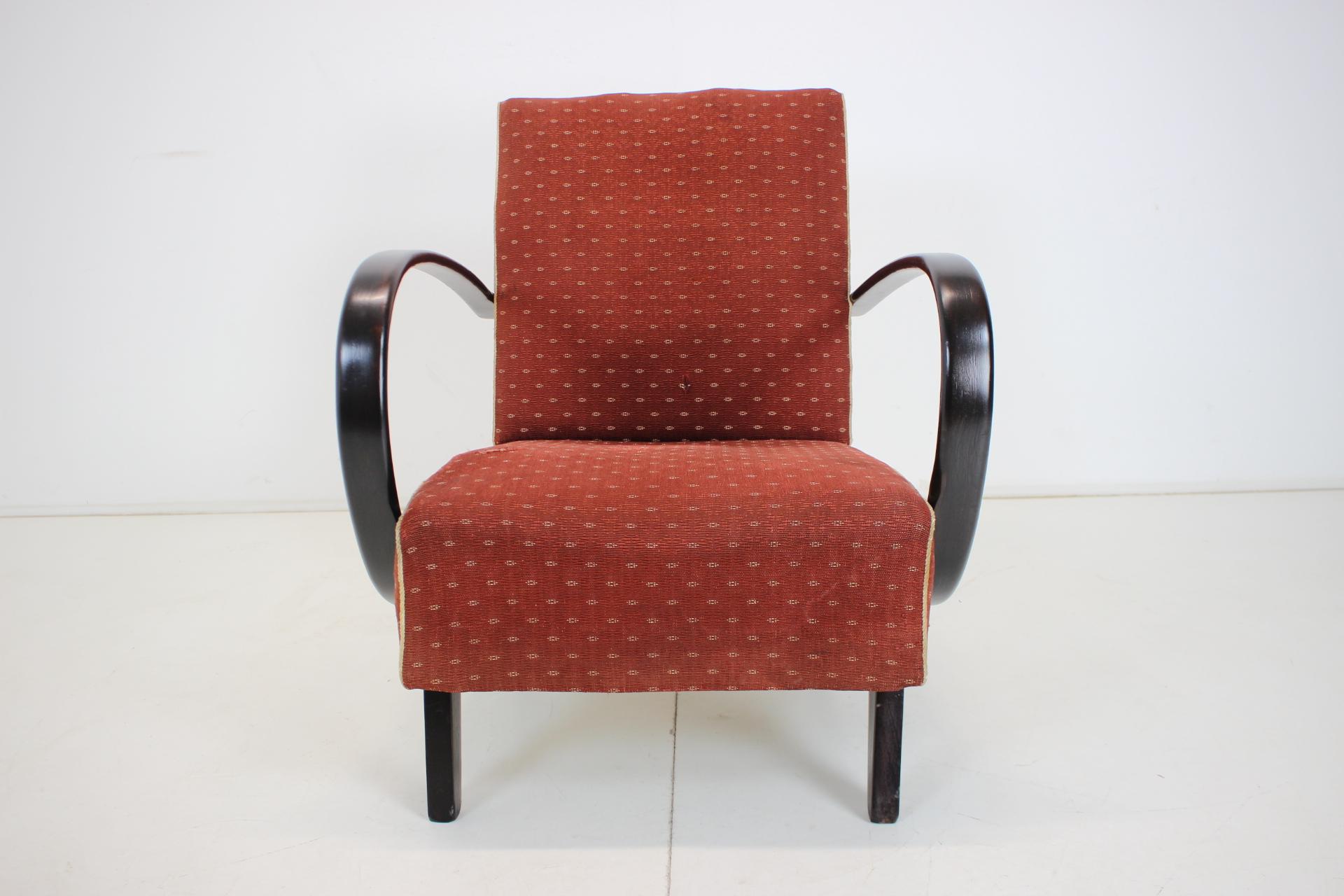 Czech Bentwood Armchair by Jindrich Halabala for UP Zavody, 1950's For Sale