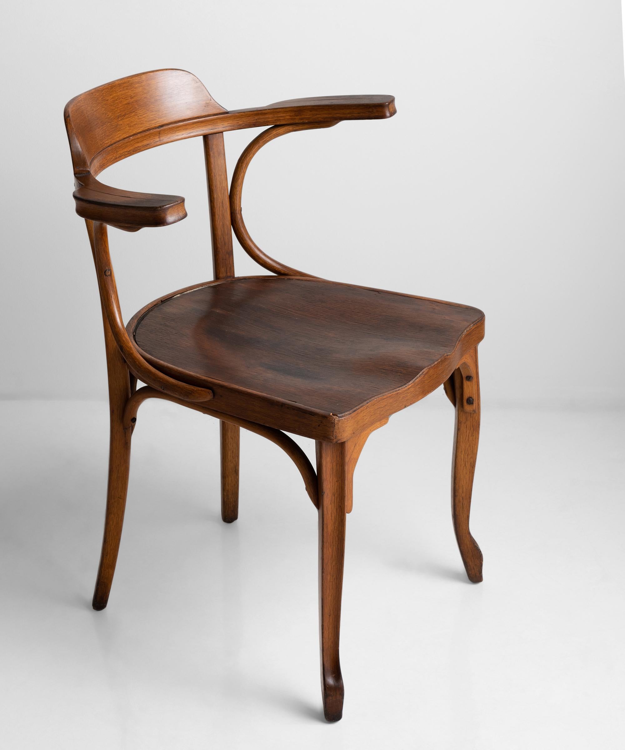 Bentwood Armchair by J.J. Kohn In Good Condition In Culver City, CA
