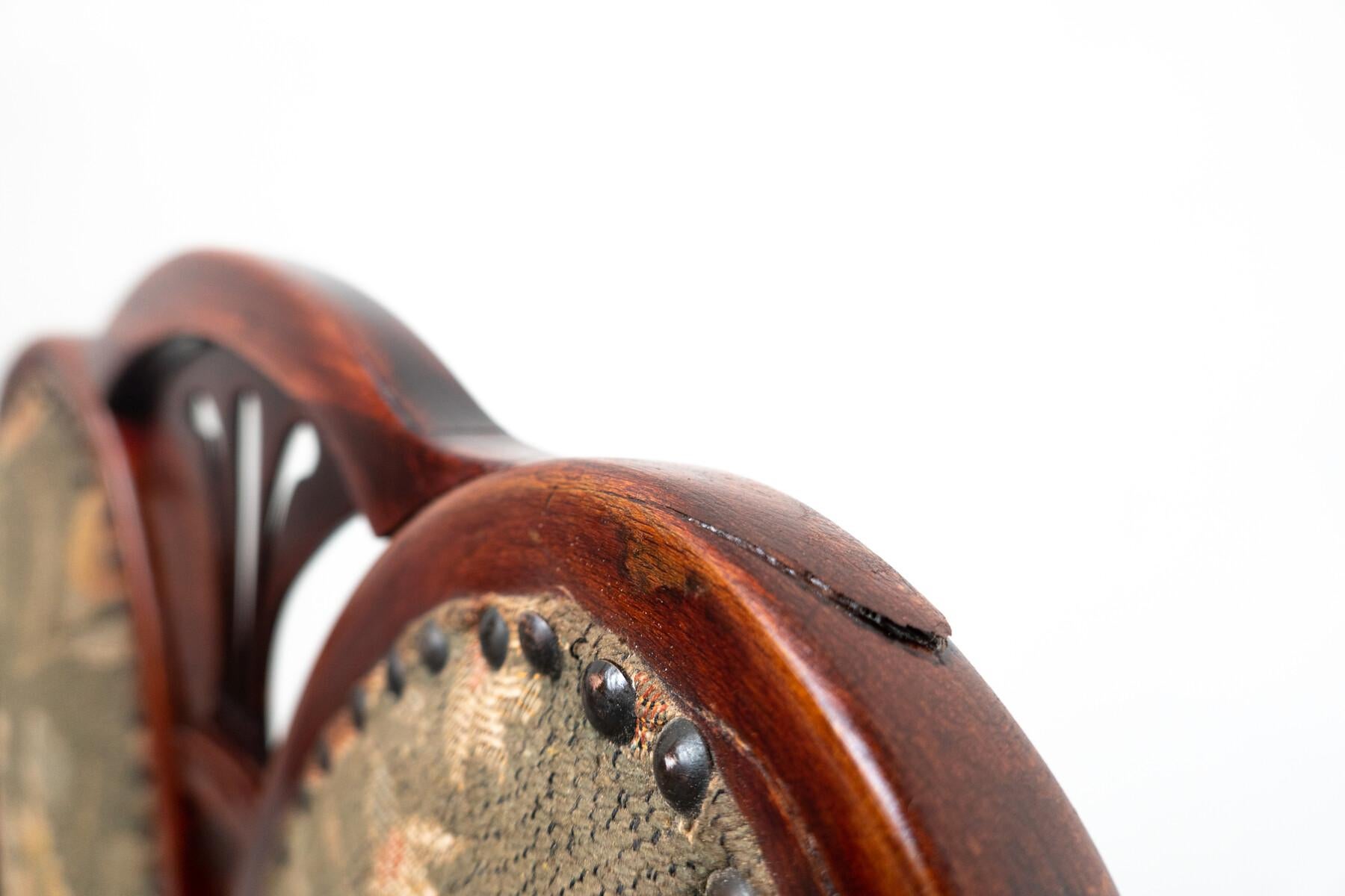 Fauteuil en bois cintré de Thonet, hêtre et tissu, années 1930 en vente 2