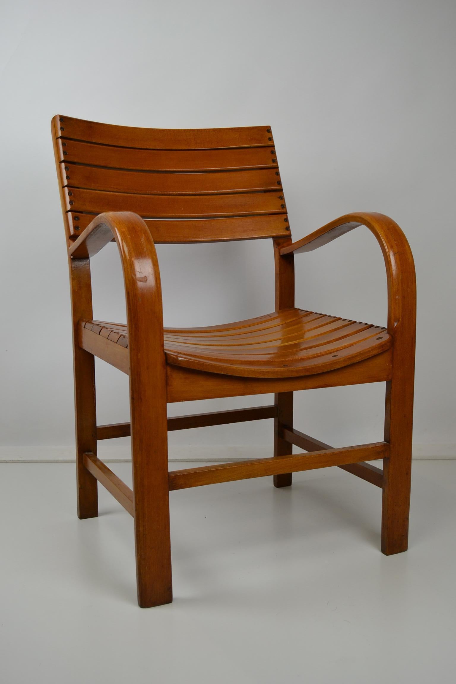 Bentwood Armchair by Torck, Belgium, 1950s 13