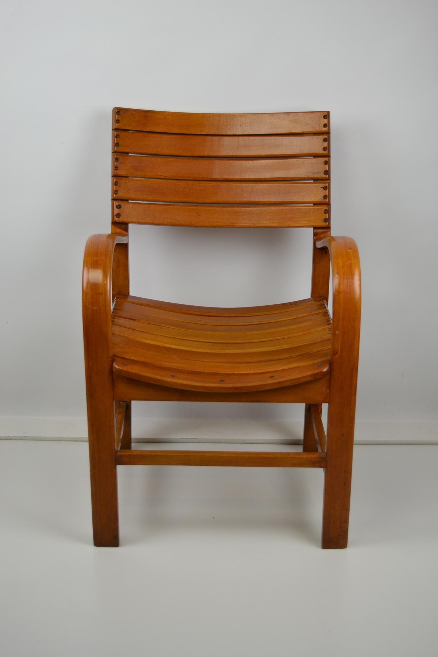 20th Century Bentwood Armchair by Torck, Belgium, 1950s