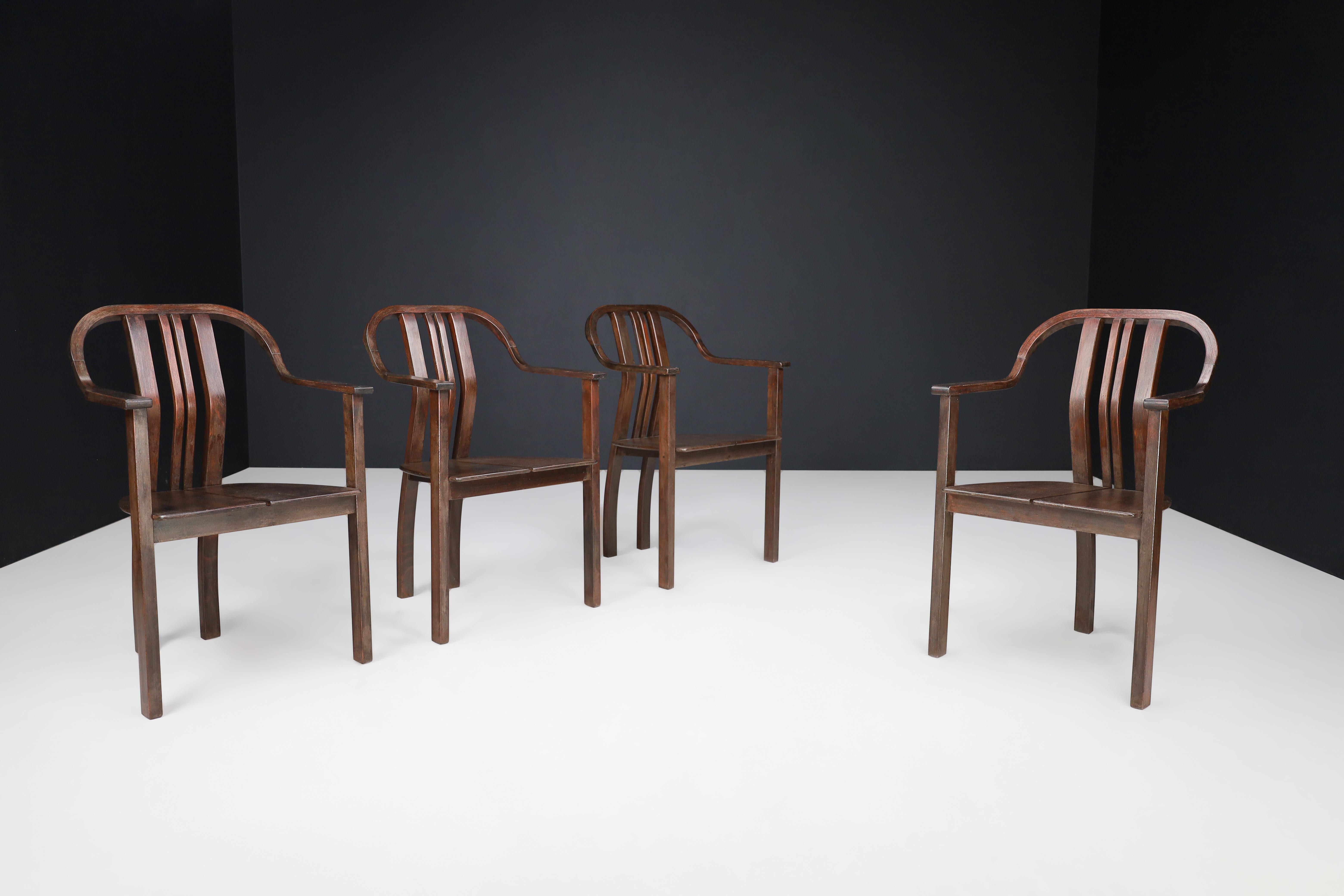 Bentwood Armchair, Czechoslovakia, 1930s — Art Deco Meets Bauhaus Elegance For Sale 8
