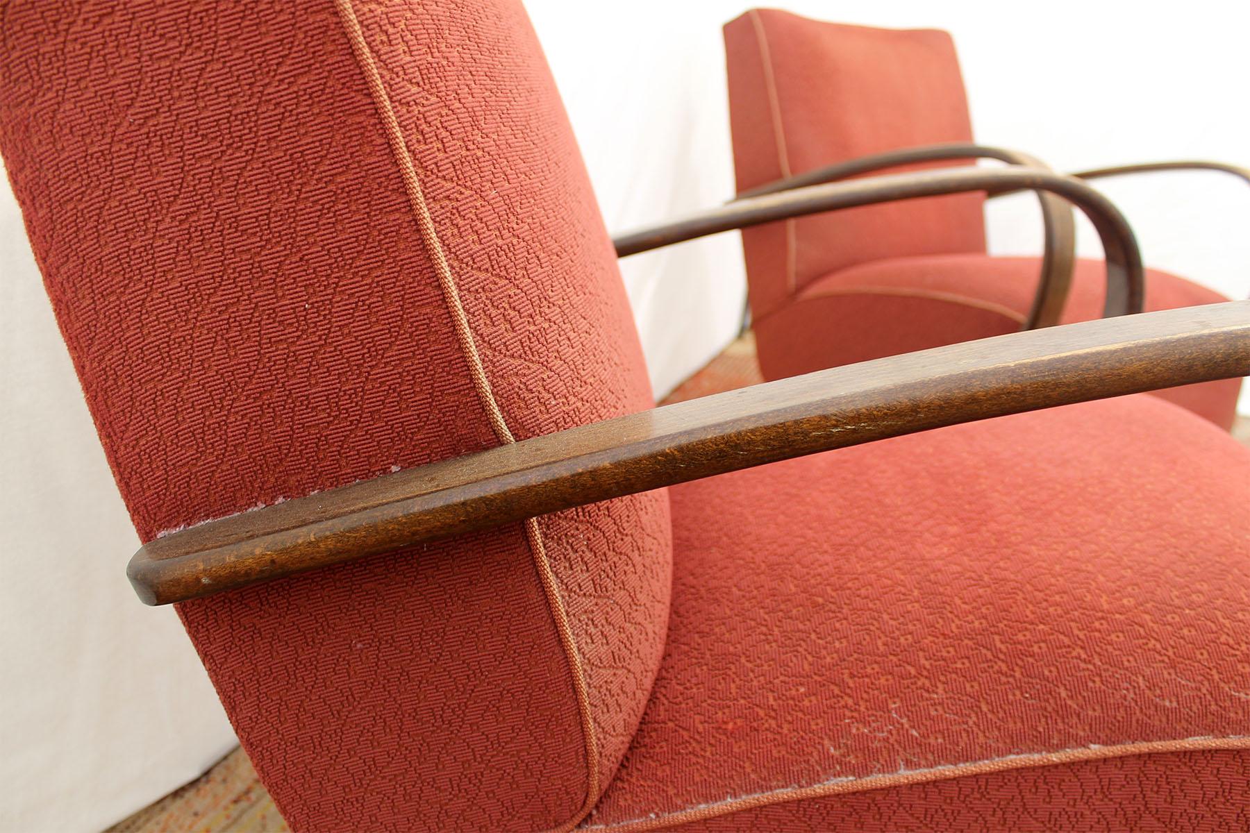 20th Century Bentwood Armchairs by Jindřich Halabala for UP Závody, 1950s