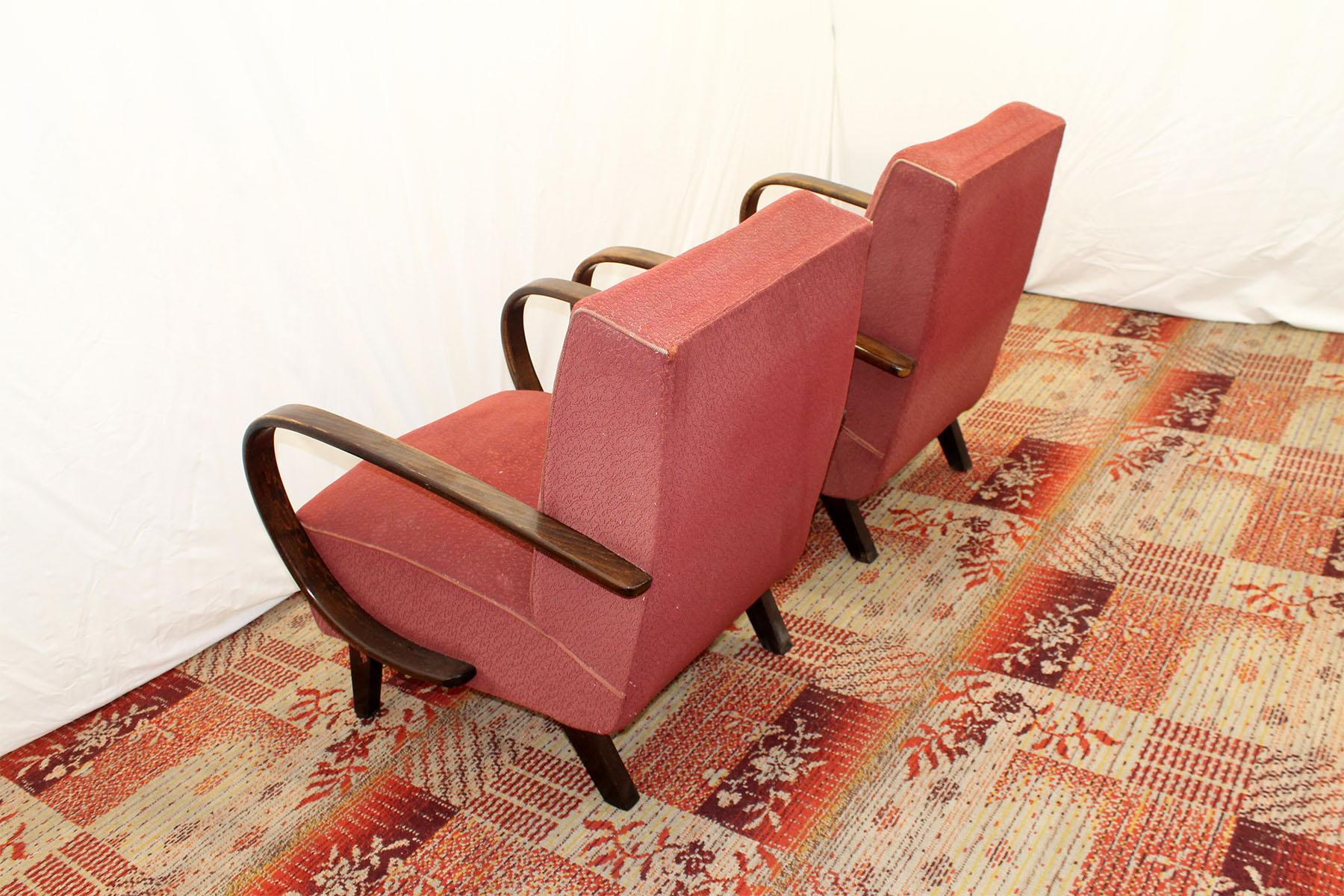 Bentwood Armchairs by Jindřich Halabala for UP Závody, 1950s 1
