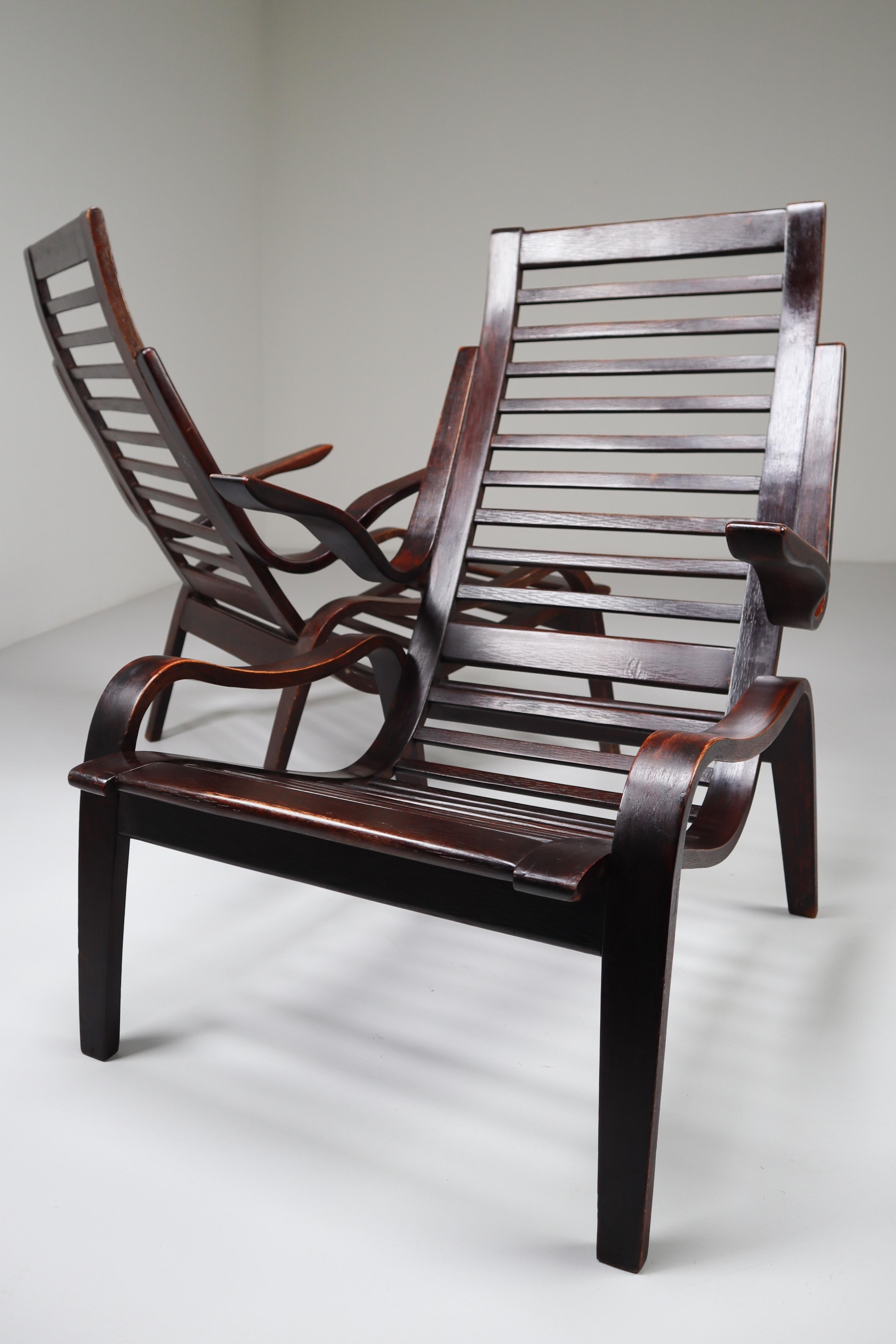 Bentwood Armchairs Designed by Jan Vanek for UP Zavodny in the 1930s 5