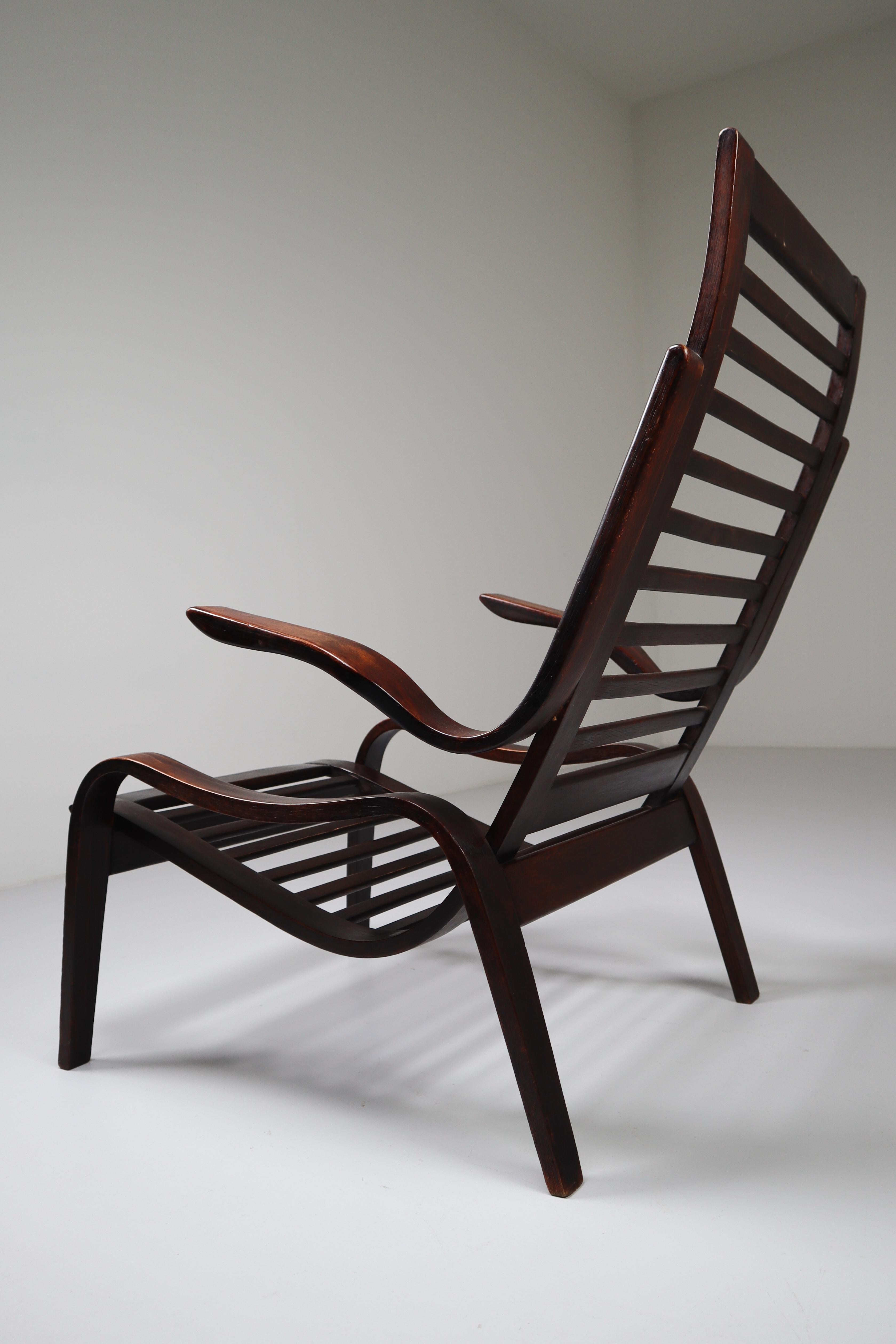 Mid-Century Modern Bentwood Armchairs Designed by Jan Vanek for UP Zavodny in the 1930s