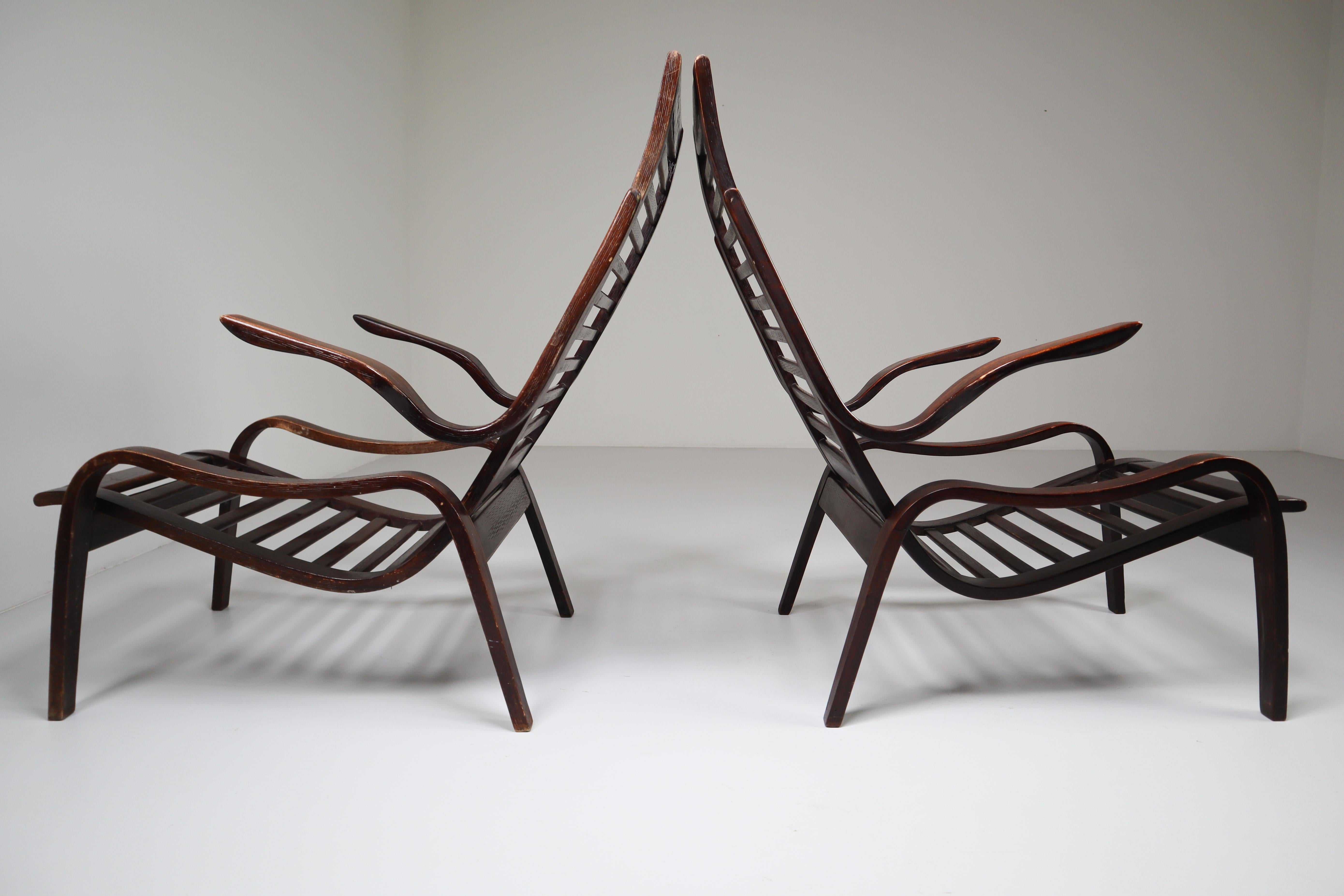 Bentwood Armchairs Designed by Jan Vanek for UP Zavodny in the 1930s 1