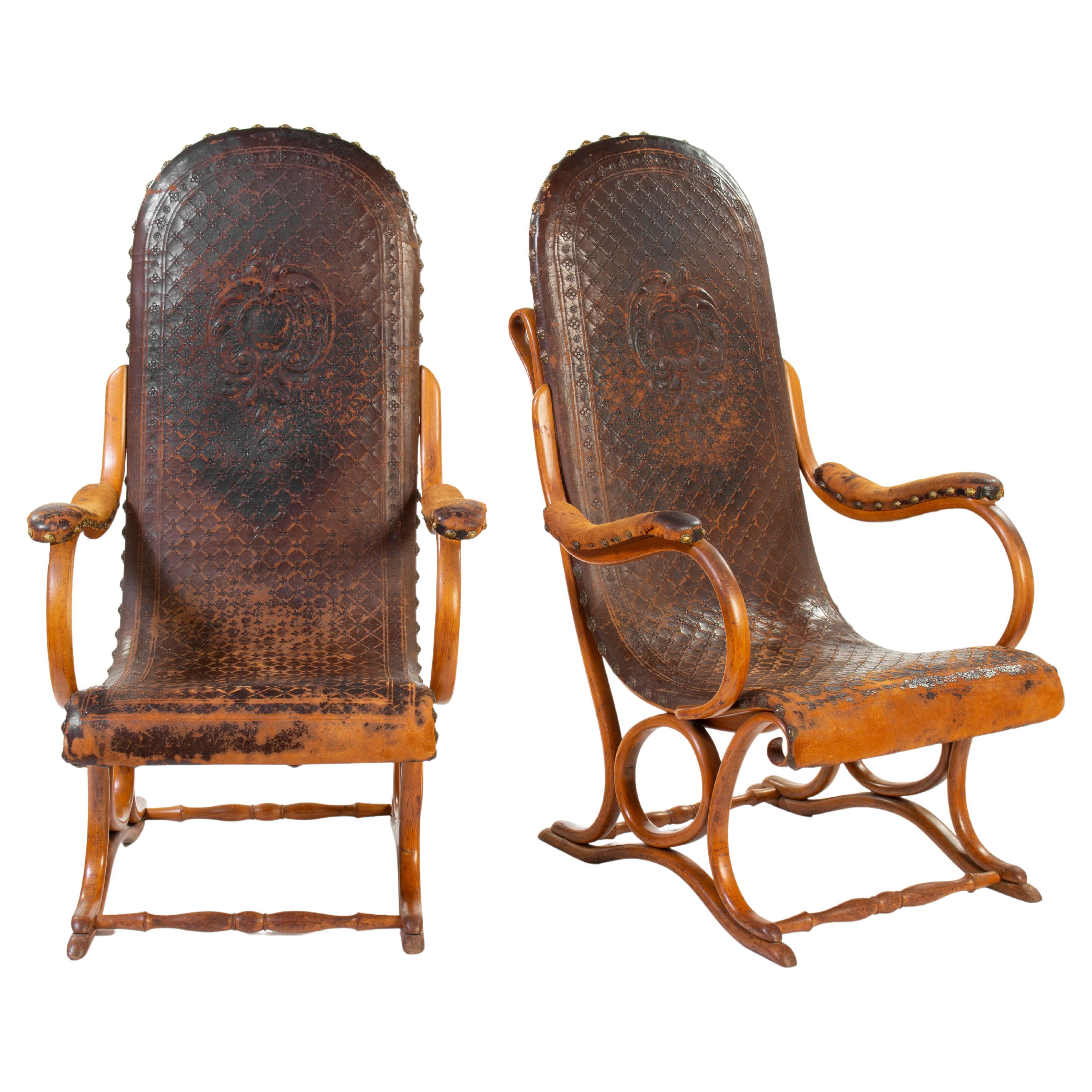 Très rare fauteuil Thonet ancien n° 1 produit par Gebruder Thonet de la fin du 19ème siècle en très bon état.