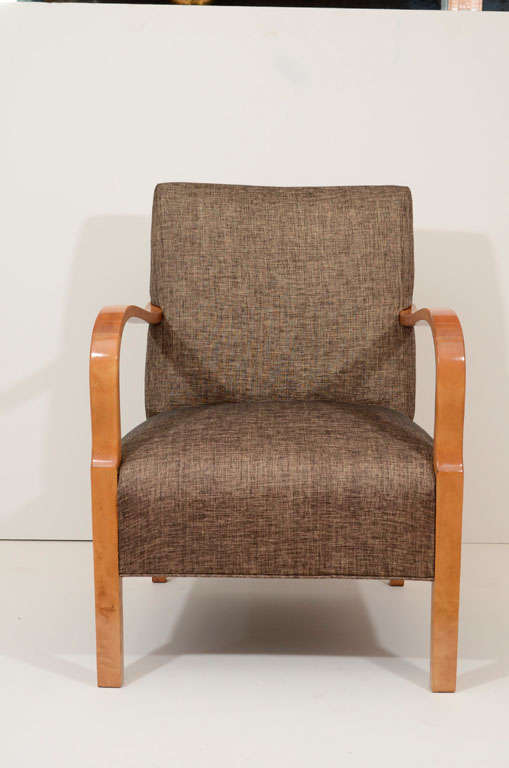 Swedish Bentwood Art Deco Club Chairs For Sale