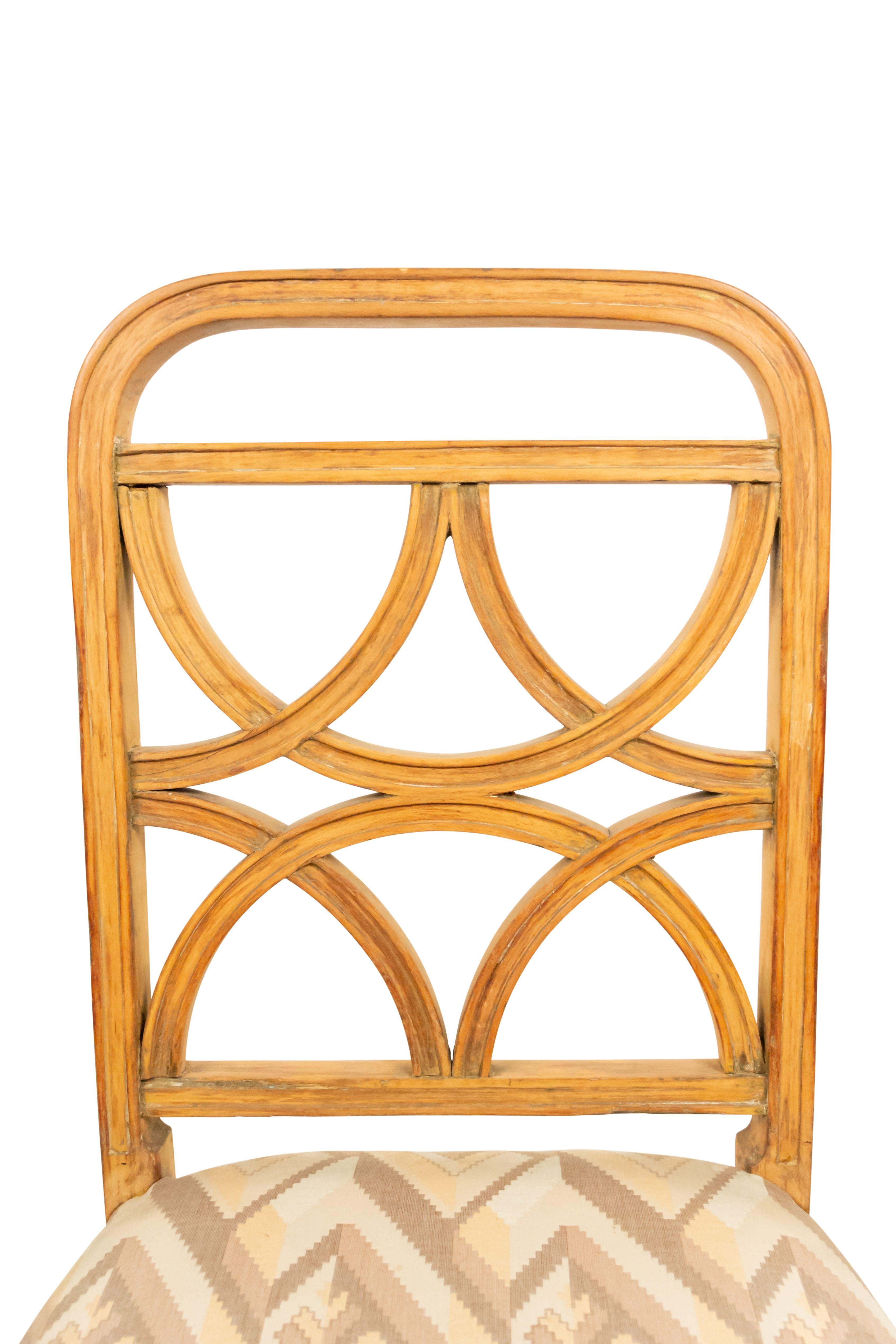 Geometrische Art Deco Beistellstühle aus Bugholz im Angebot 1