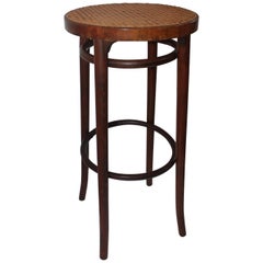 Bentwood Bar Stool with Cane Seat