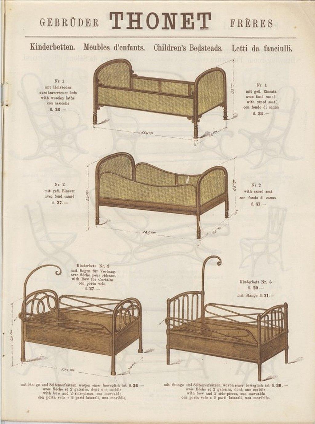 Bentwood bed no.5 for children circa 1890 For Sale 4