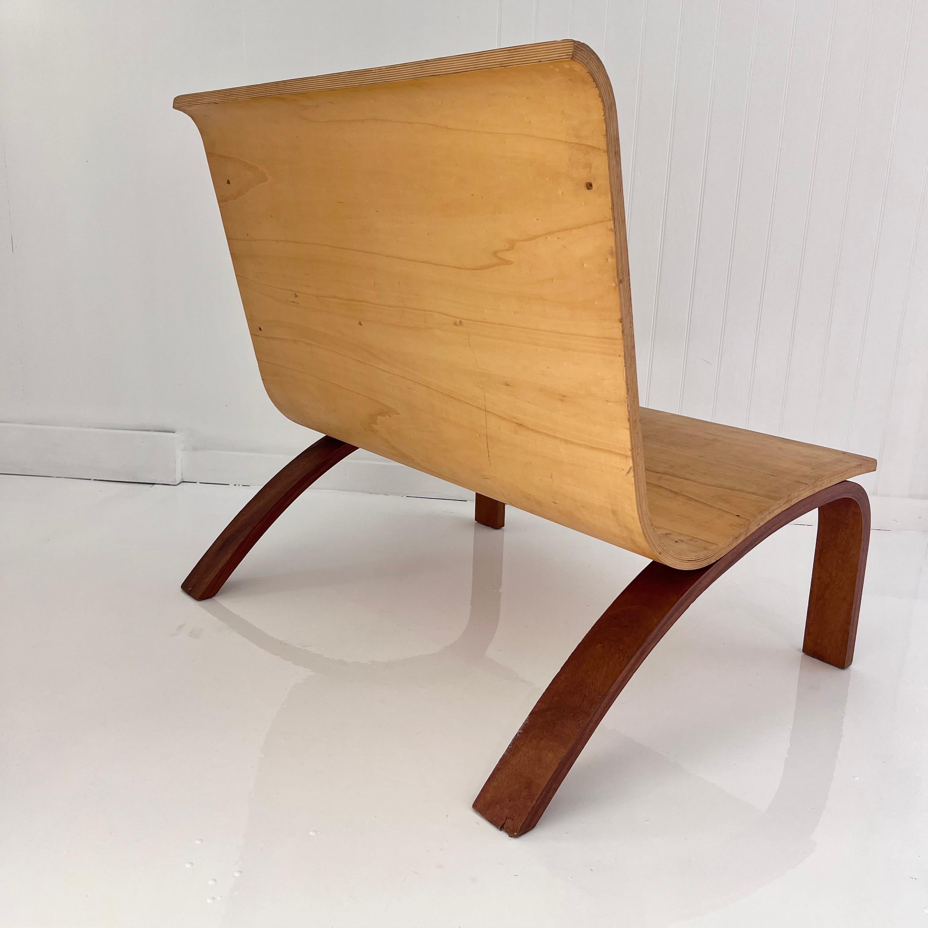 Swiss Bentwood Bench, 1960s USA For Sale