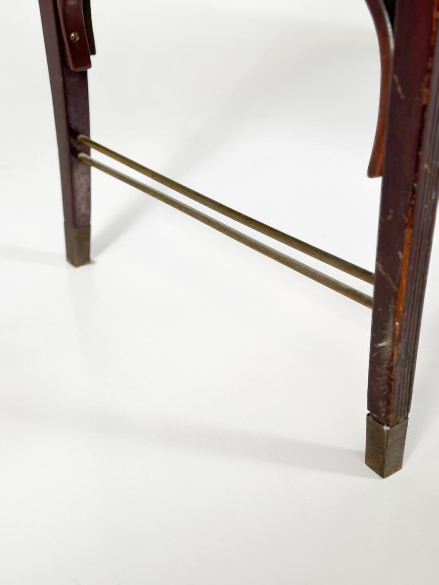 Fabric Bentwood Bench by Otto Wagner for J & J KOHN, 1900s For Sale