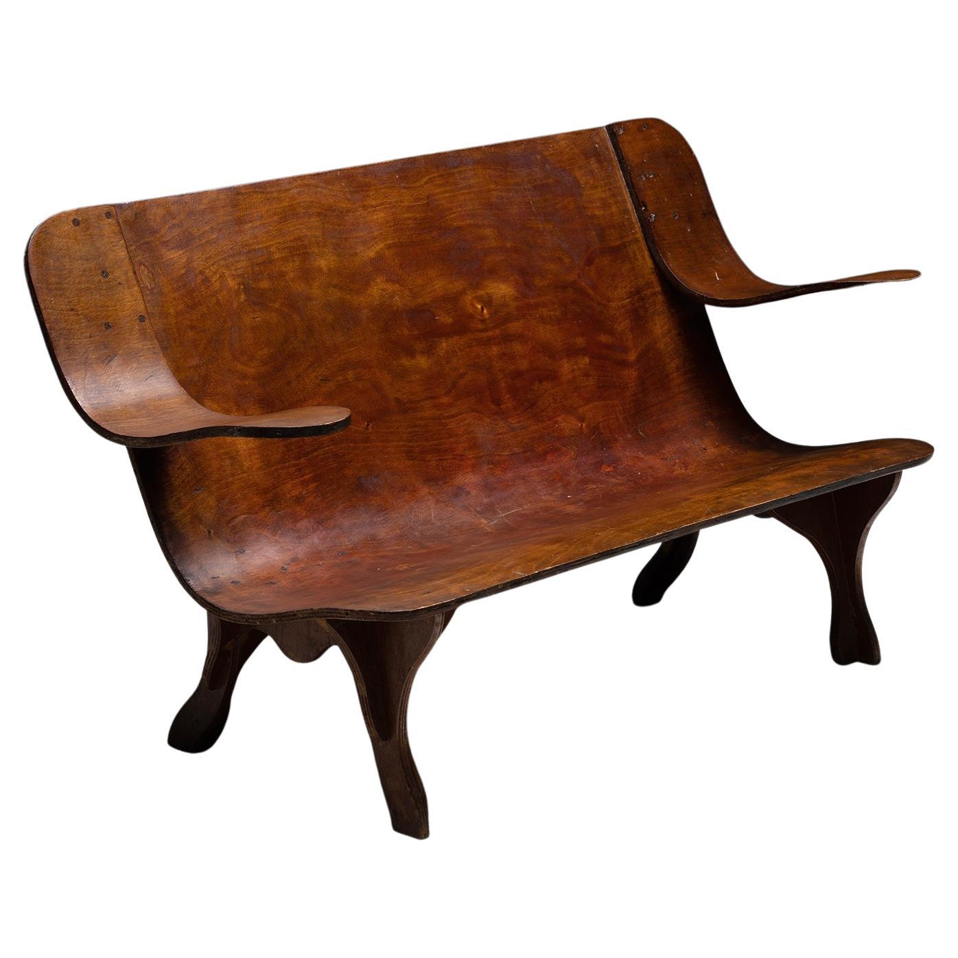 Bentwood Bench, England, circa 1930 For Sale