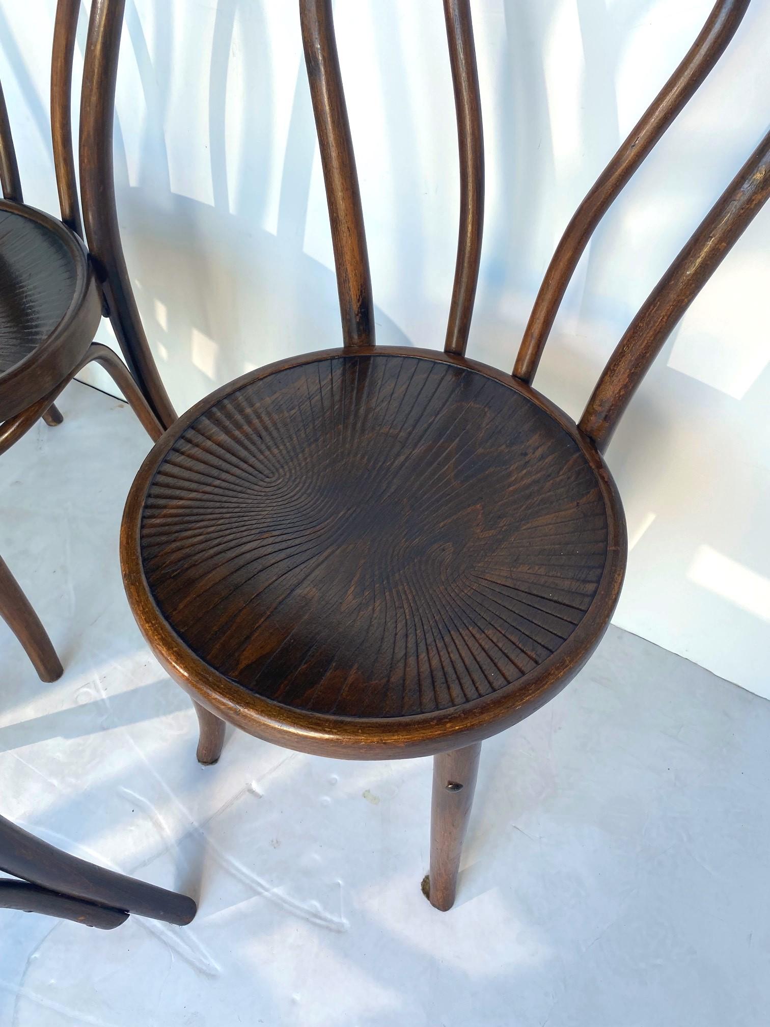 Bentwood Bistro Dining Chairs Set of 6 In Good Condition In Pomona, CA