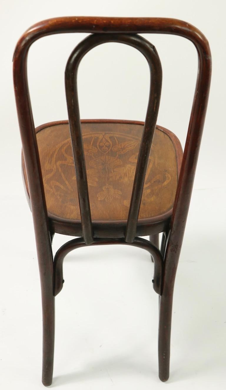 20th Century Bentwood Bistro Side Chair JJ Kohn Mundus Thonet For Sale