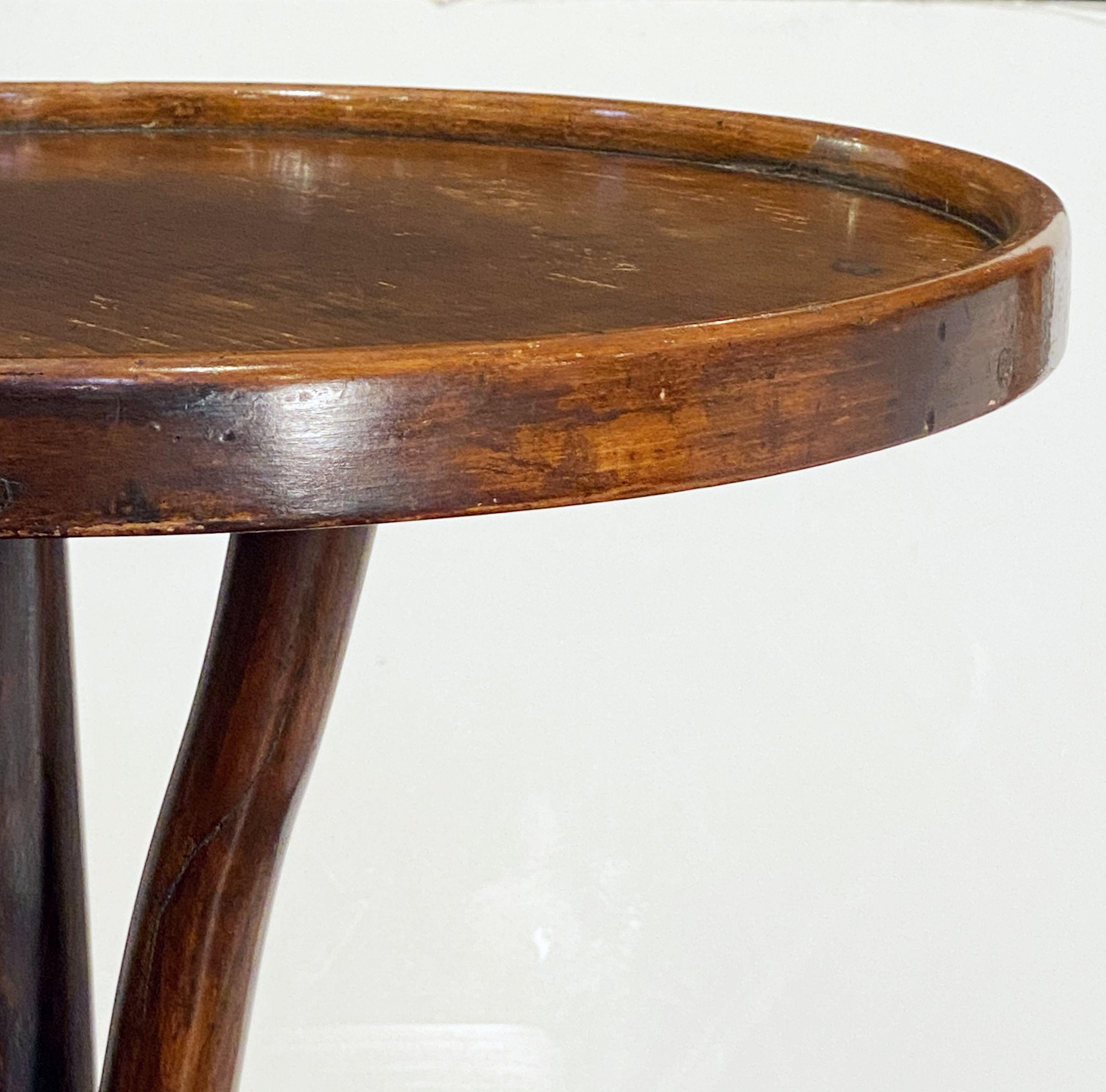 Wood Bentwood Café or Bistro Table from France