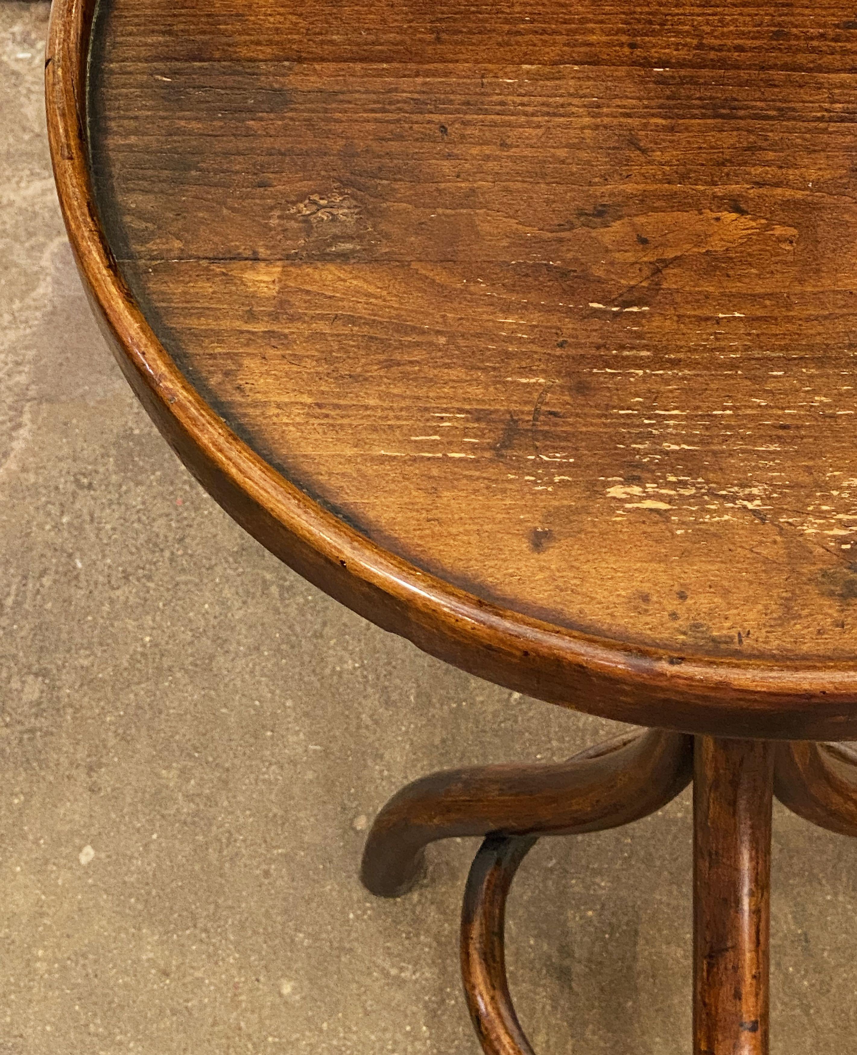 Bentwood Café or Bistro Table from France 1