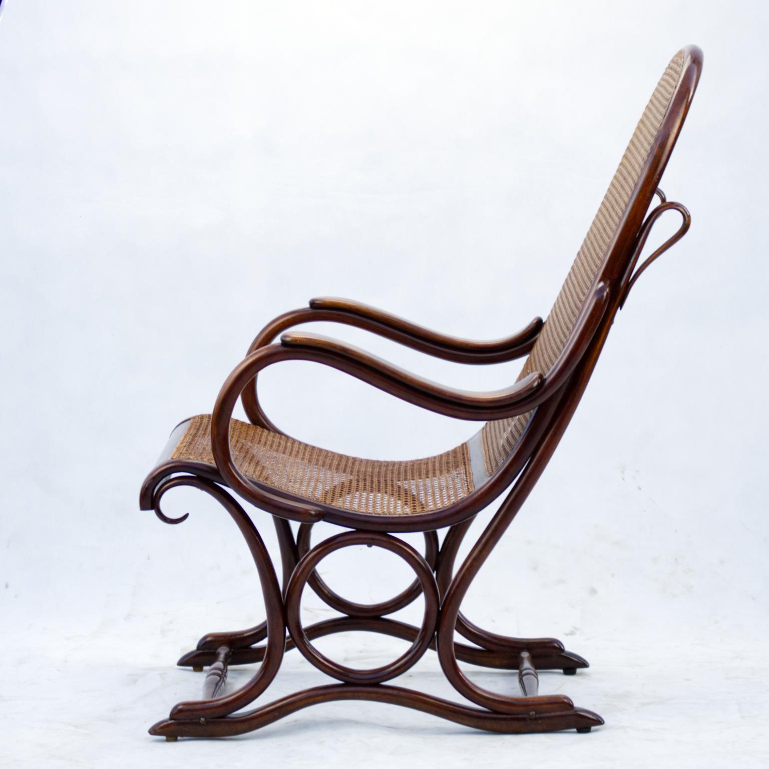 Fauteuil Salonfauteuil Thonet n° 1 en bois d'ébène:: vers 1890 Bon état - En vente à Lucenec, SK