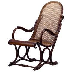 Bentwood Cane Salonfauteuil Easy Chair Thonet No. 1, circa 1890