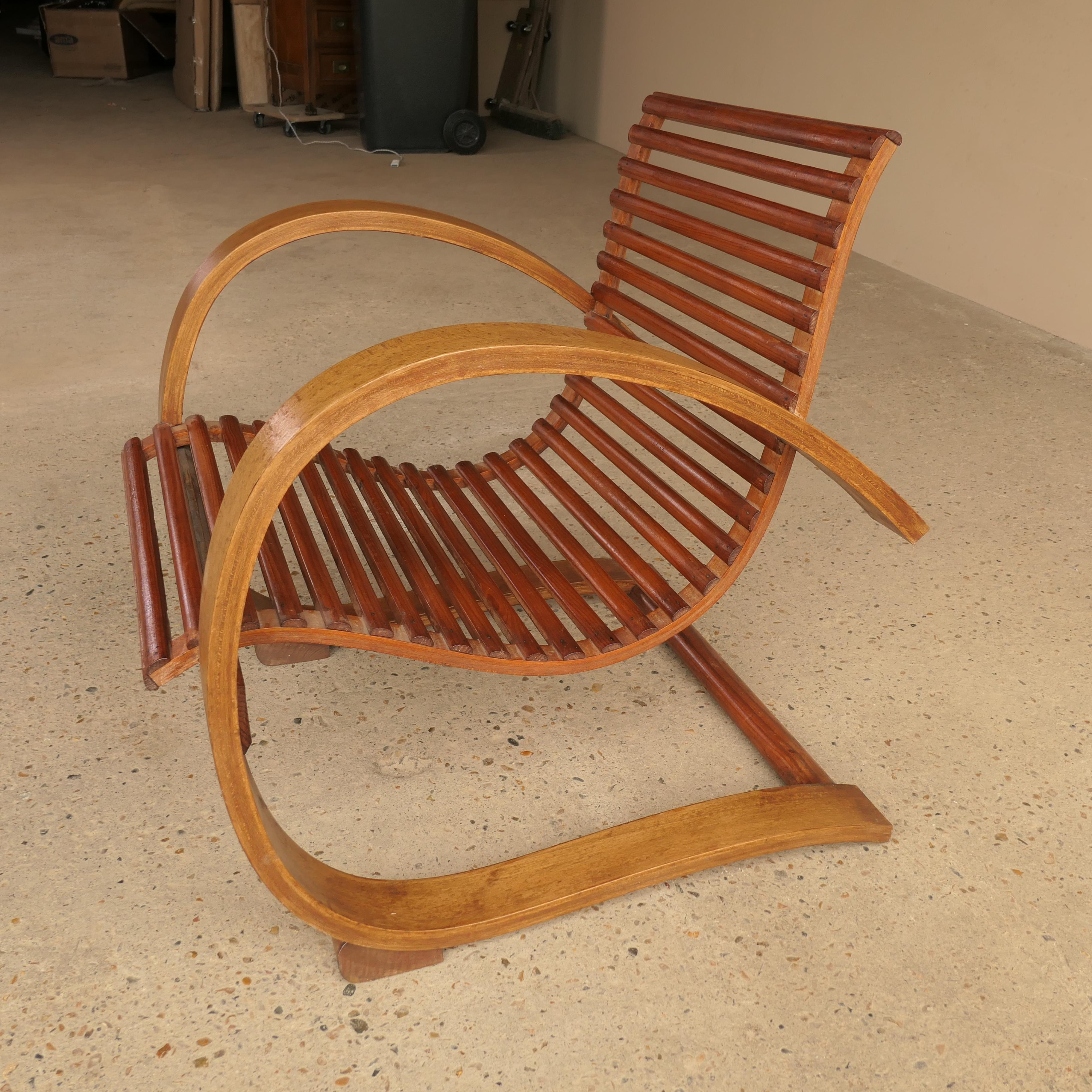 Art déco Bentwood Cantilever Bentwood Lounger en vente