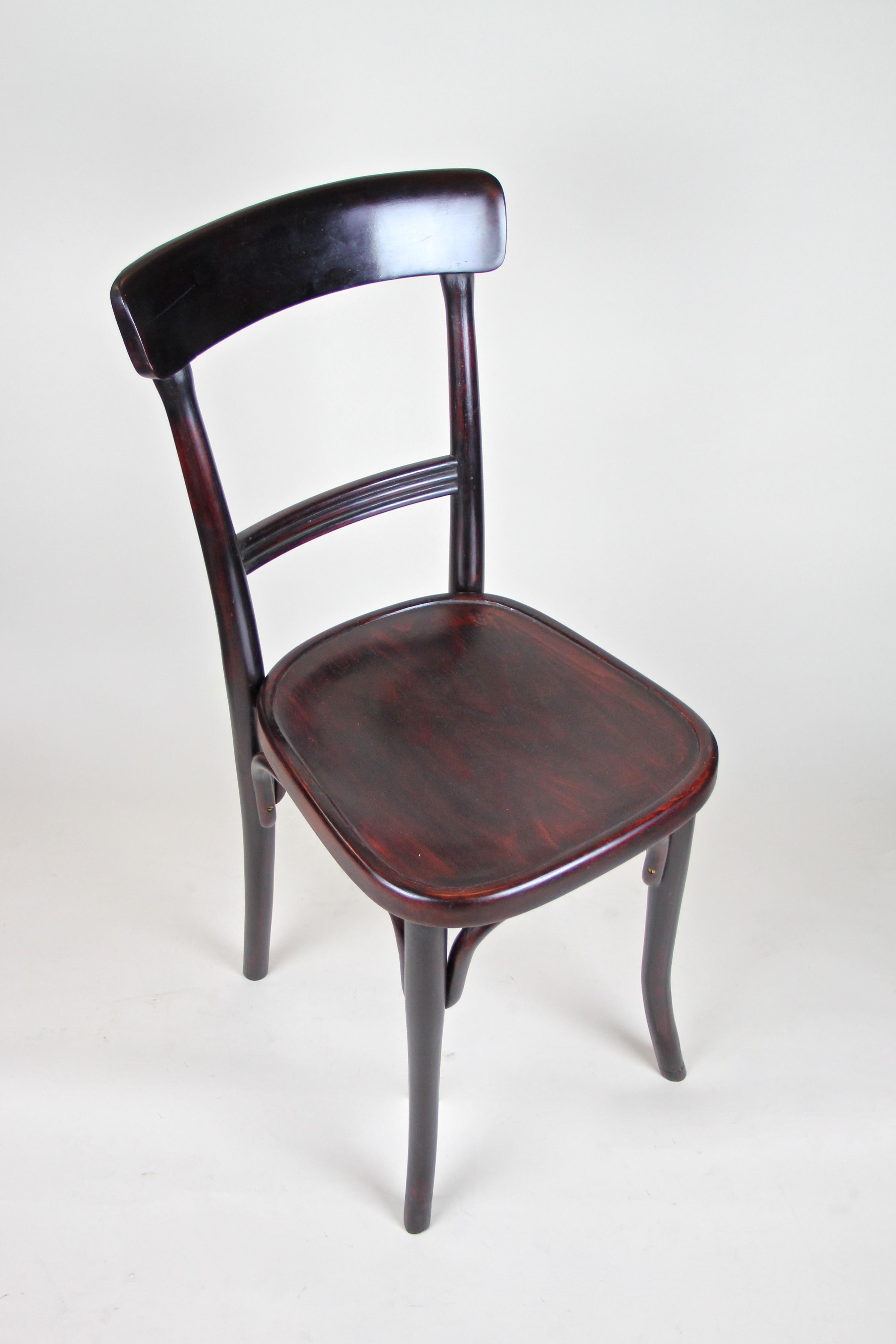 Bentwood Chair by Thonet Vienna Mahogany Toned, Austria, circa 1910 1