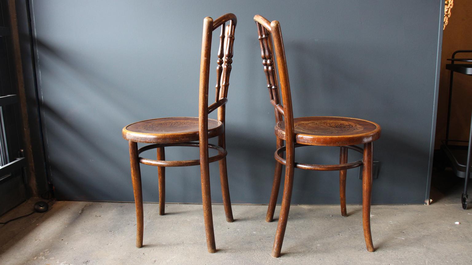 Austrian Bentwood Chair, Coffee House Chair, Jacob U. Josef Kohn Similar to Thonet