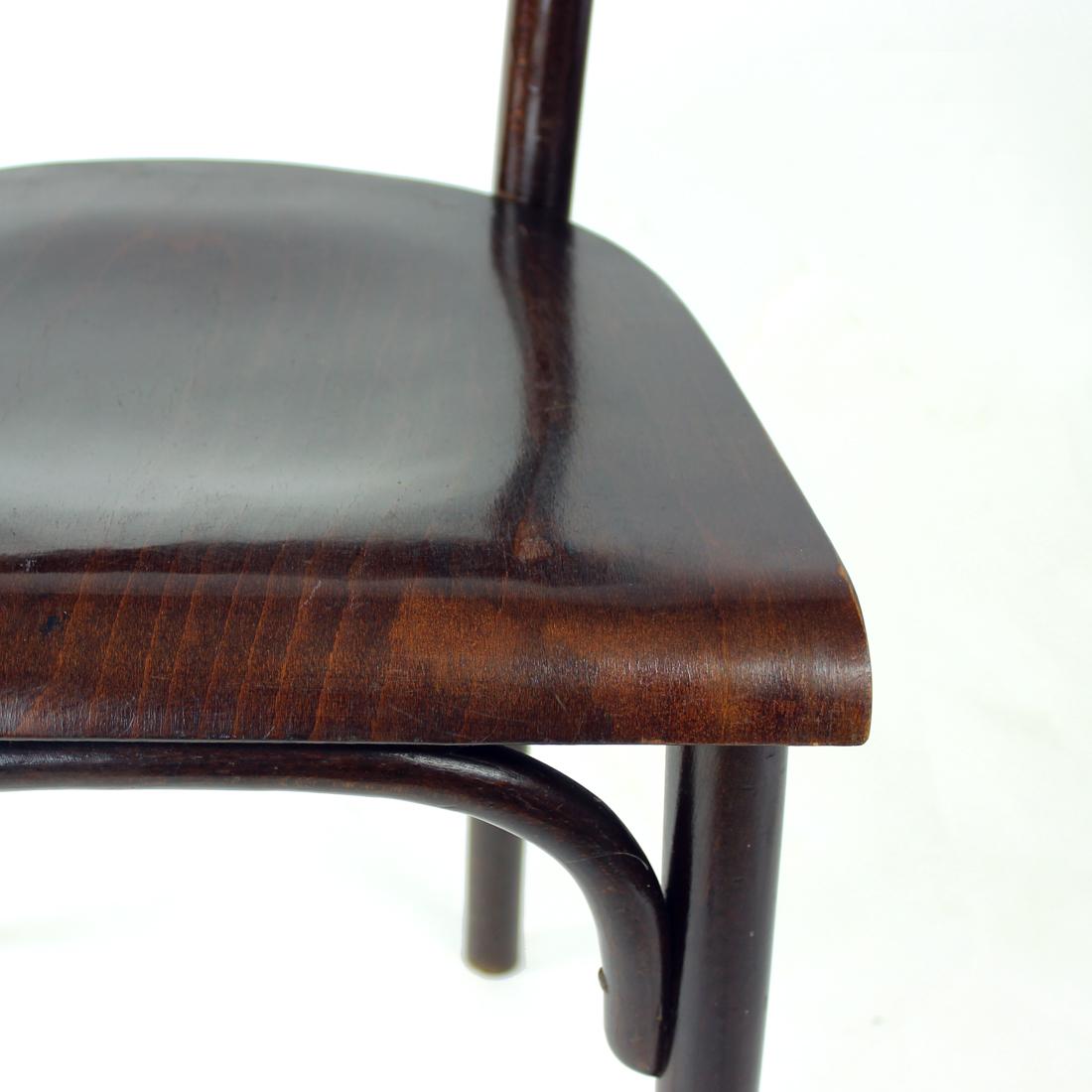 Stuhl aus Bugholz, Tschechoslowakei, 1950er Jahre im Angebot 1