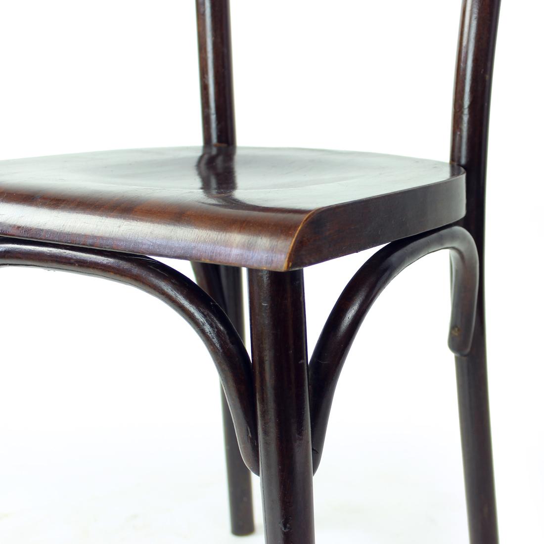 Stuhl aus Bugholz, Tschechoslowakei, 1950er Jahre im Angebot 2