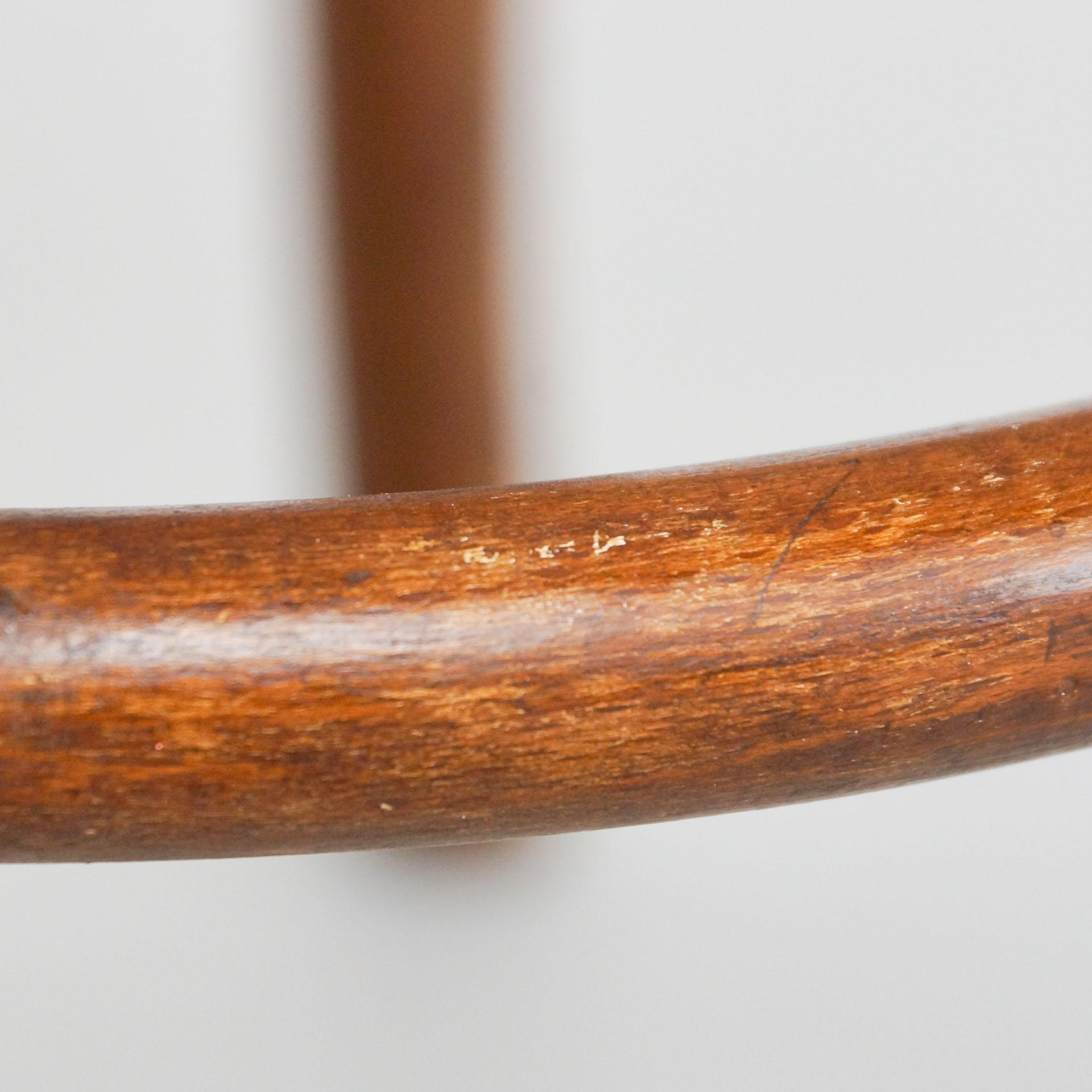 Bentwood Chair in the Style of Thonet, Rattan and Wood, circa 1940 For Sale 10