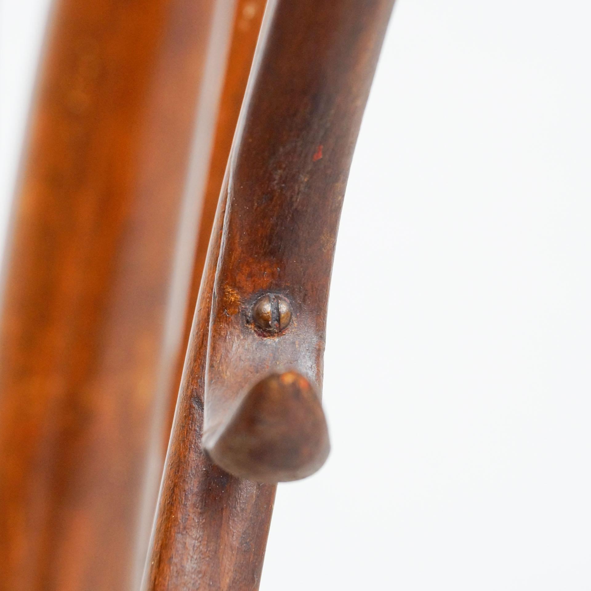 Bentwood Chair in the Style of Thonet, Rattan and Wood, circa 1940 For Sale 12