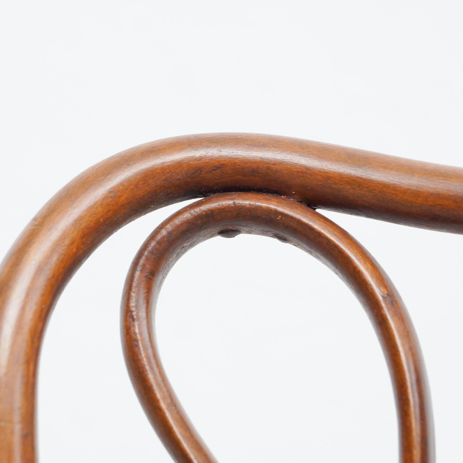 Bentwood Chair in the Style of Thonet, Rattan and Wood, circa 1940 For Sale 13