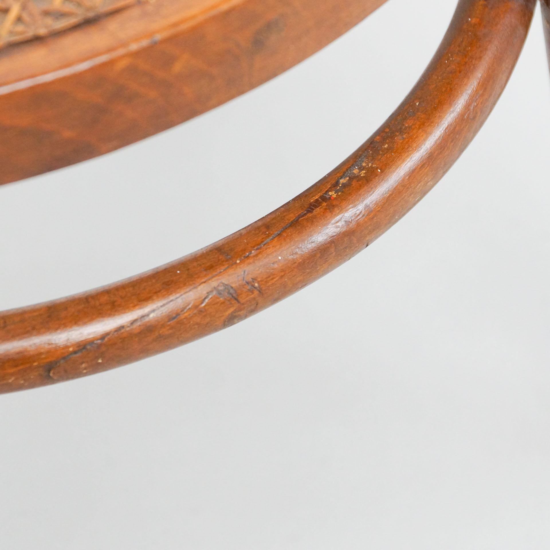 Bentwood Chair in the Style of Thonet, Rattan and Wood, circa 1940 For Sale 14