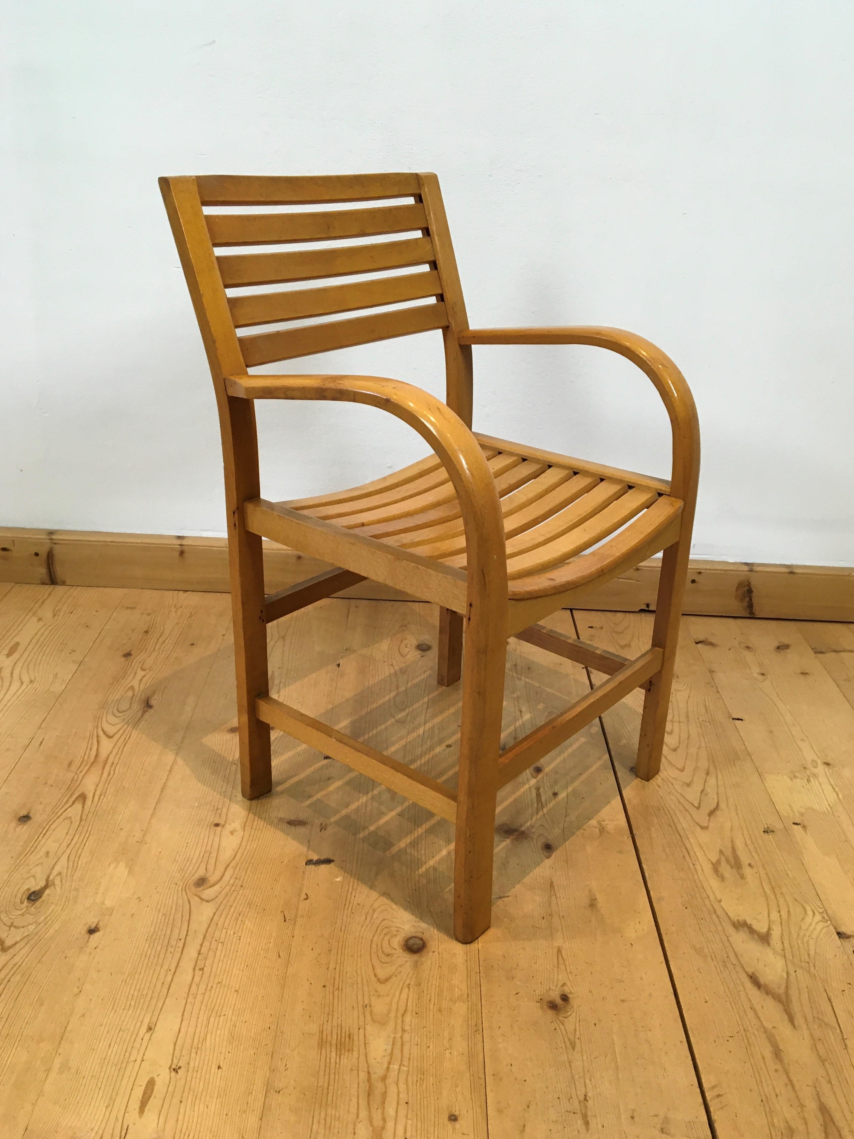 Belge Chaise en bois cintré, chaise d'appoint par Torck en vente