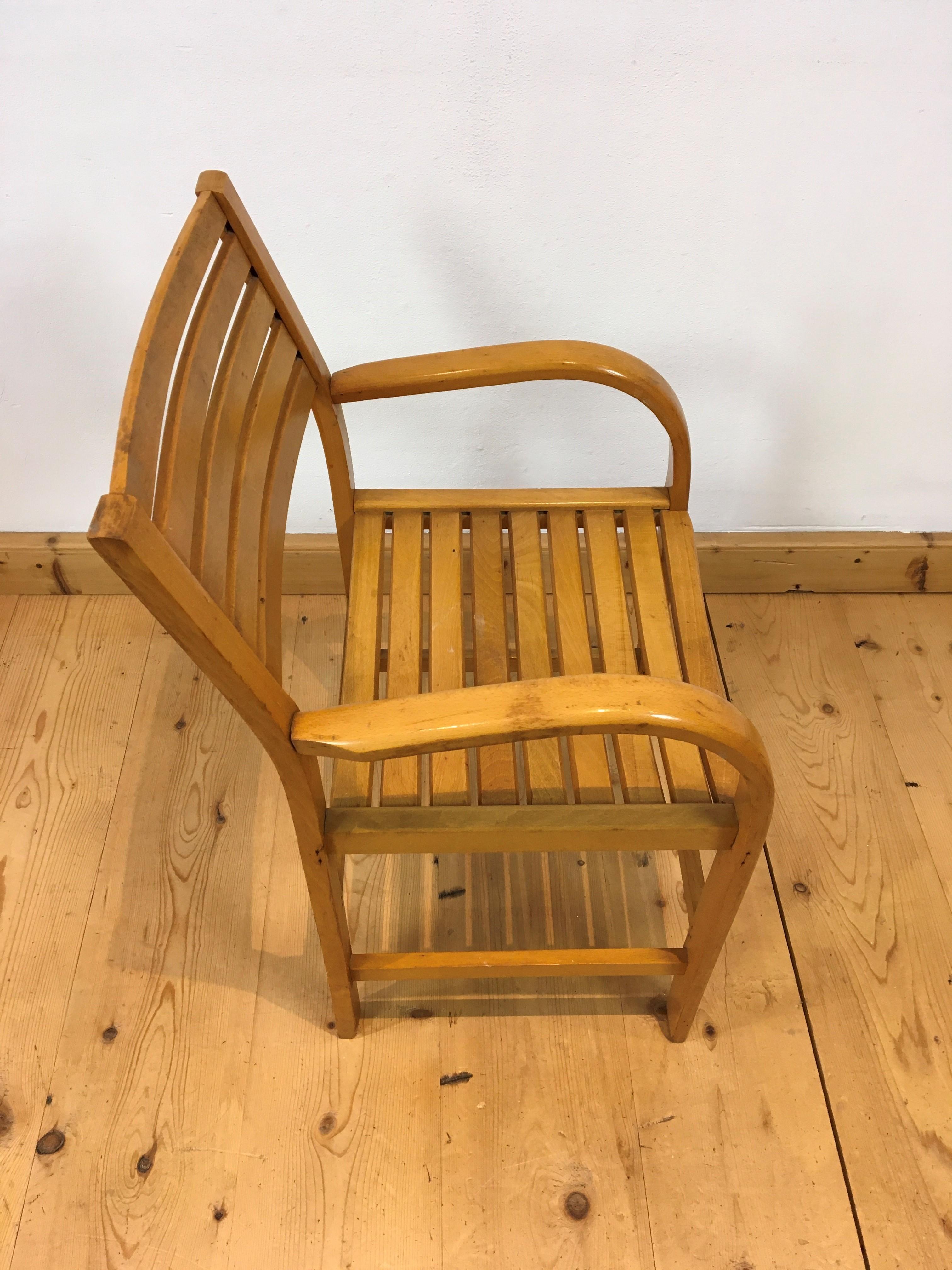 Chaise en bois cintré, chaise d'appoint par Torck en vente 1