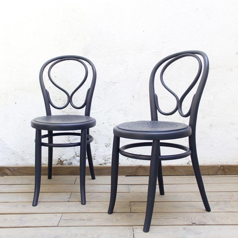 Art Nouveau Bentwood Chairs, 1940s, Set of 2