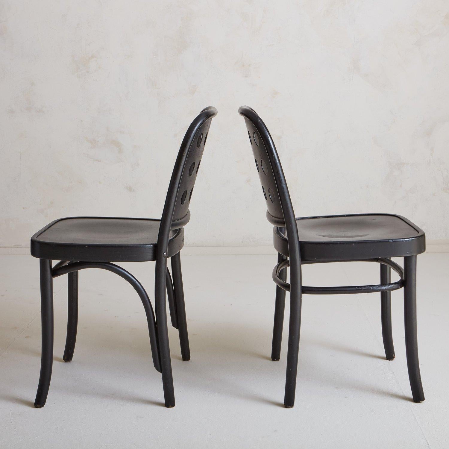 Mid-20th Century Bentwood Chairs by Josef Hoffmann + Oswald Haerdtl for Thonet, Austria, 1940s