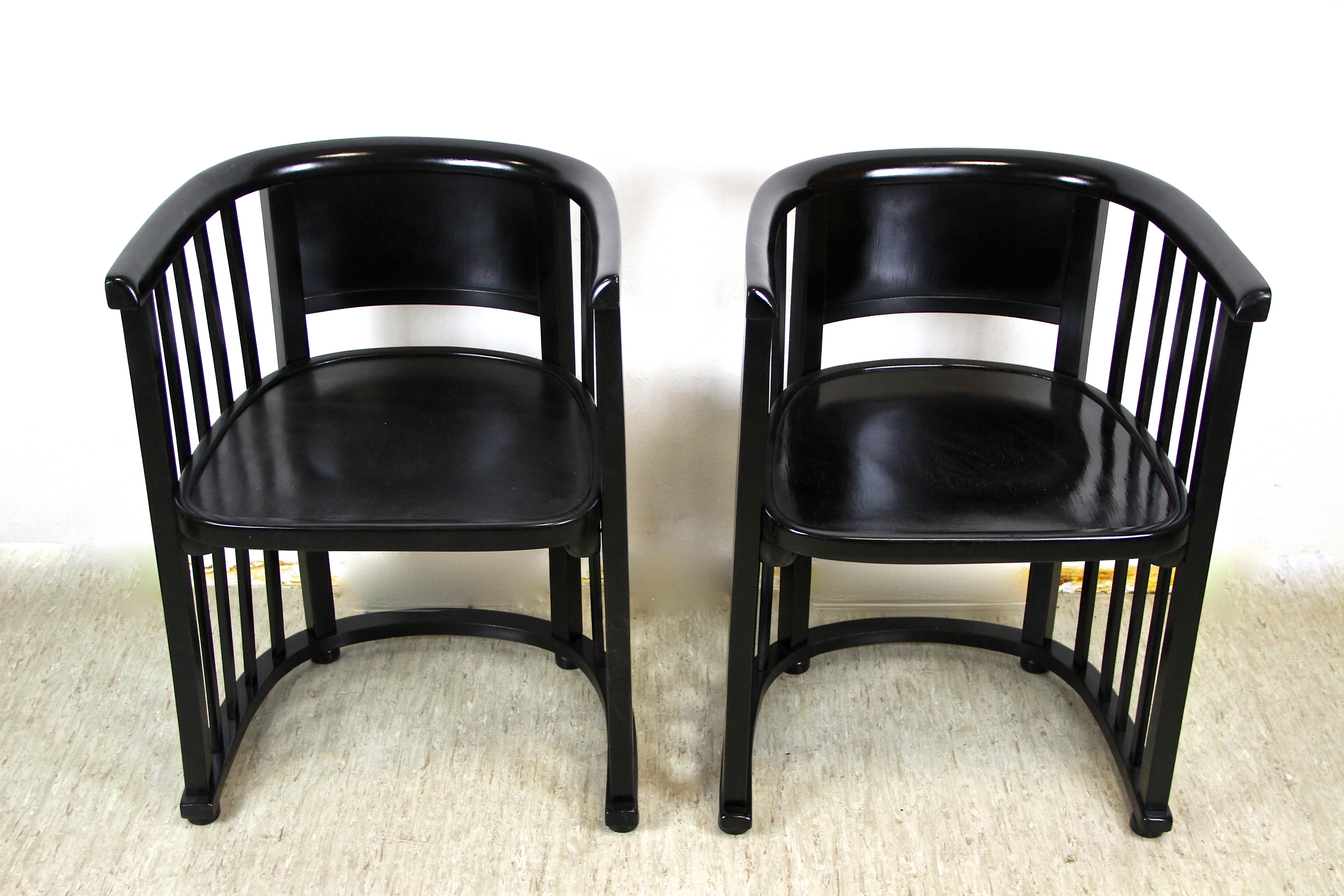 Lacquered Bentwood Chairs Design Josef Hoffmann Attributed to J&J Kohn, Austria, ca. 1910 For Sale